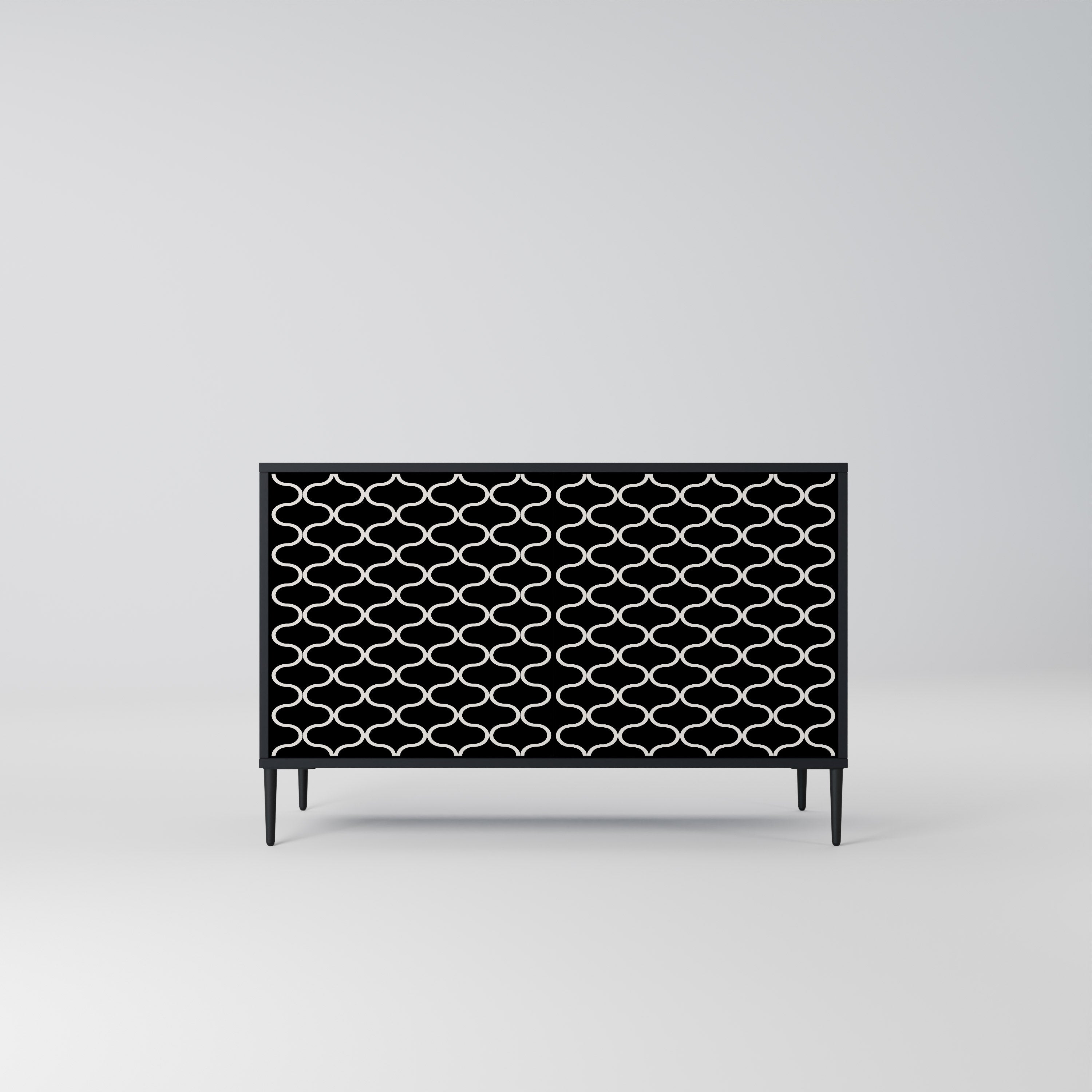 TESSELATED BLACKNESS Komoda 2-drzwiowa korpus Czarny