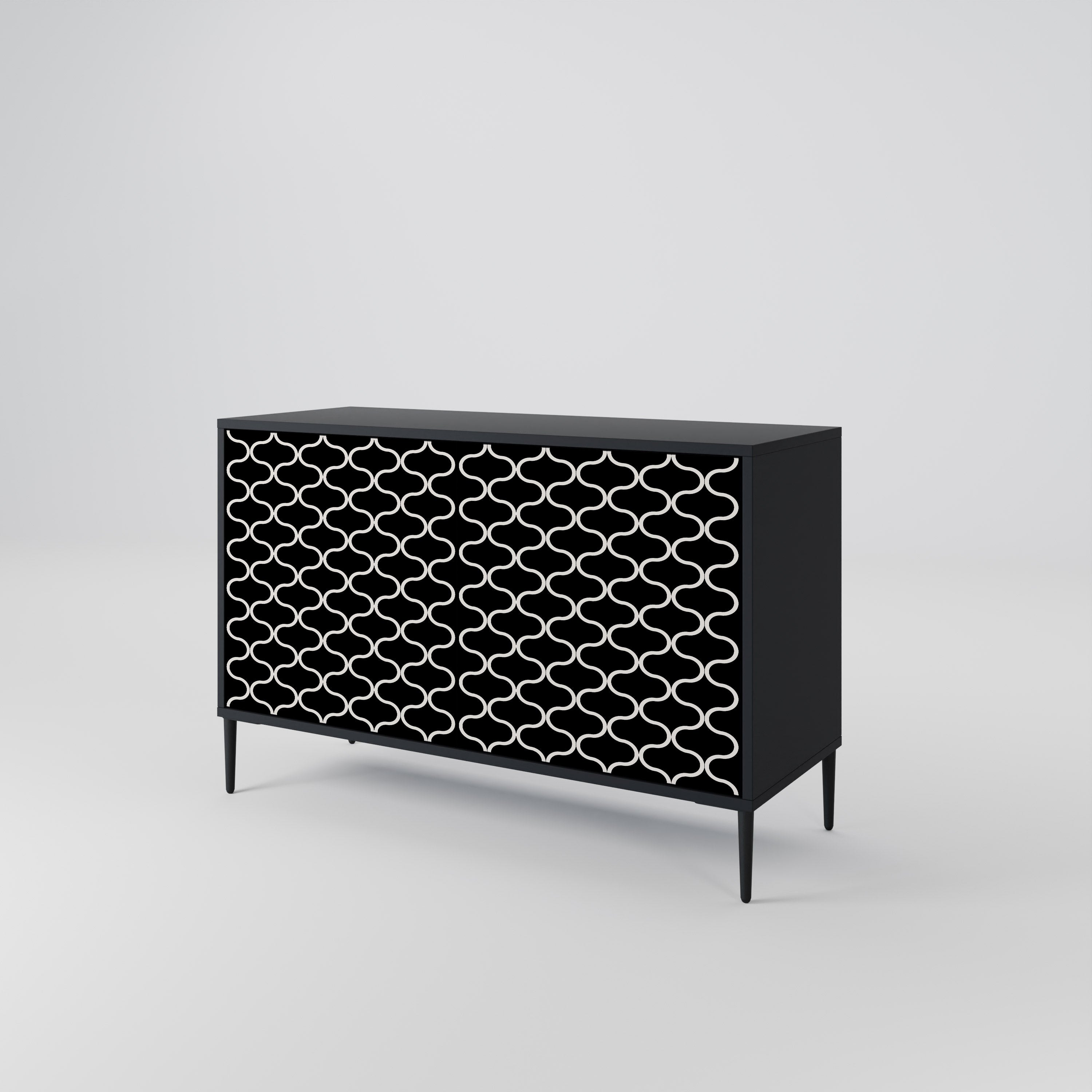 TESSELATED BLACKNESS Komoda 2-drzwiowa korpus Czarny