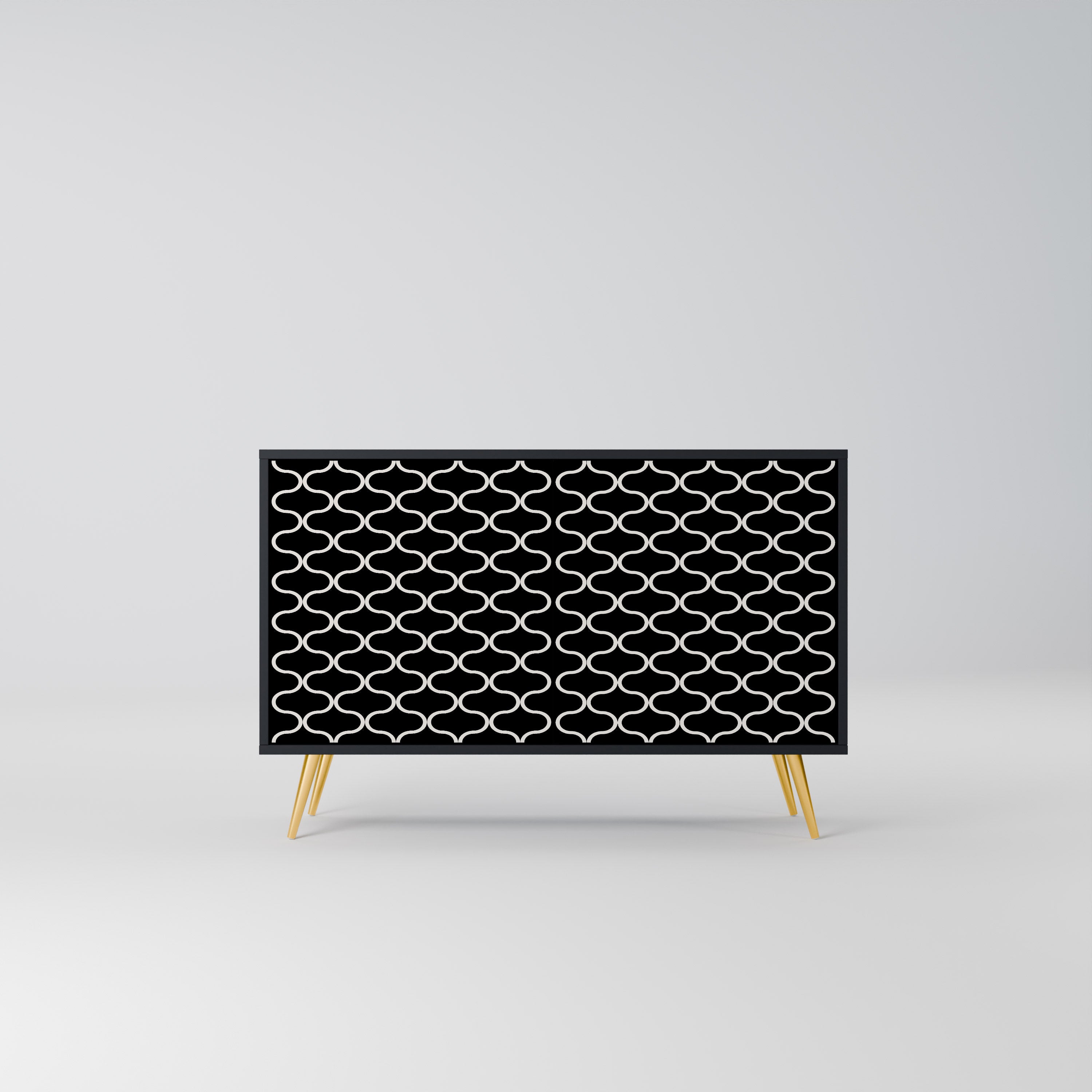 TESSELATED BLACKNESS Komoda 2-drzwiowa korpus Czarny