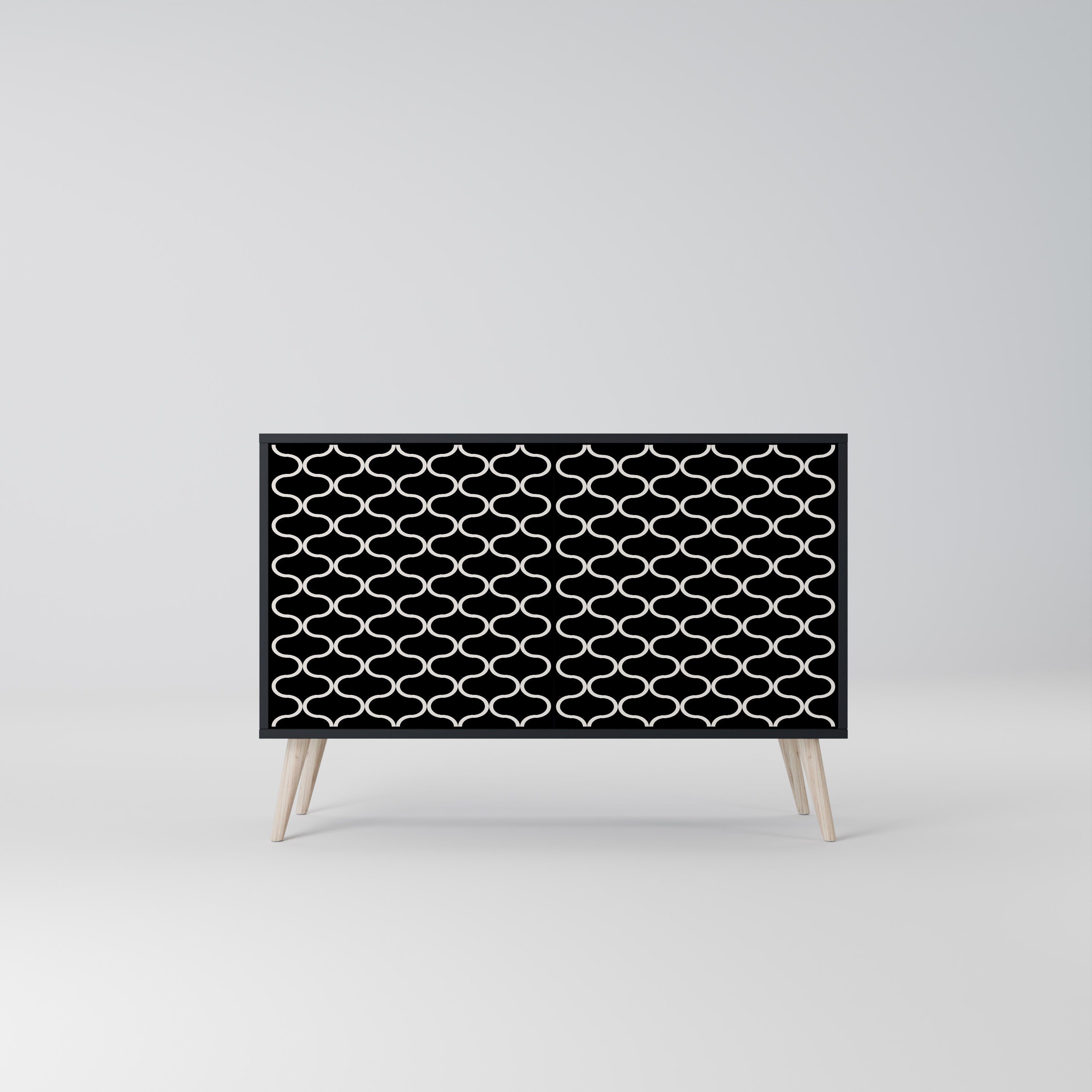 TESSELATED BLACKNESS Komoda 2-drzwiowa korpus Czarny