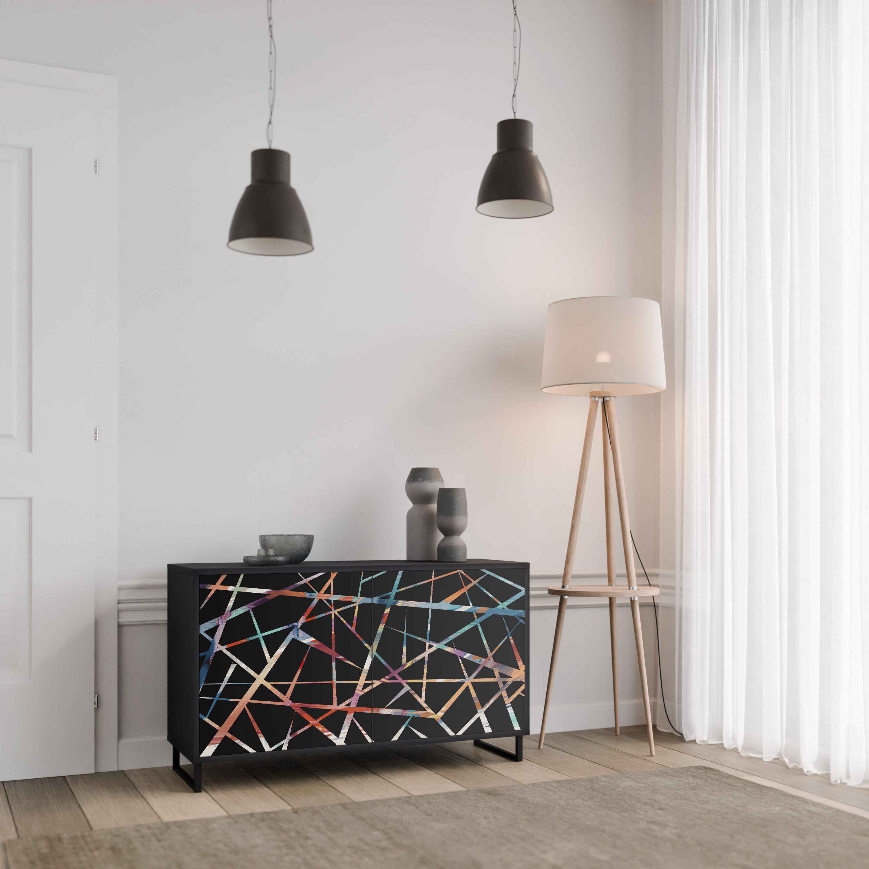 POLYGON VERVE Komoda 2-drzwiowa korpus Czarny
