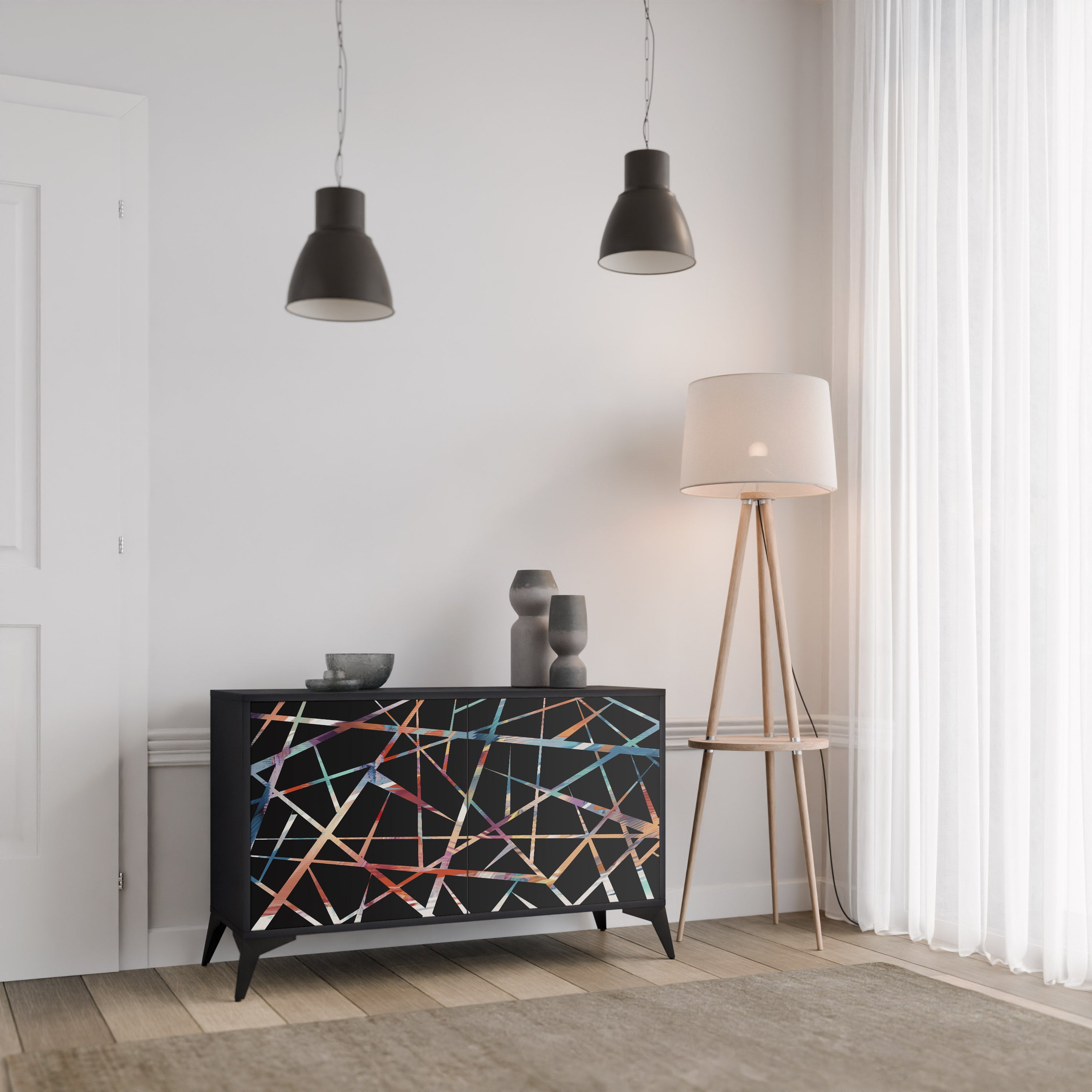 POLYGON VERVE Komoda 2-drzwiowa korpus Czarny