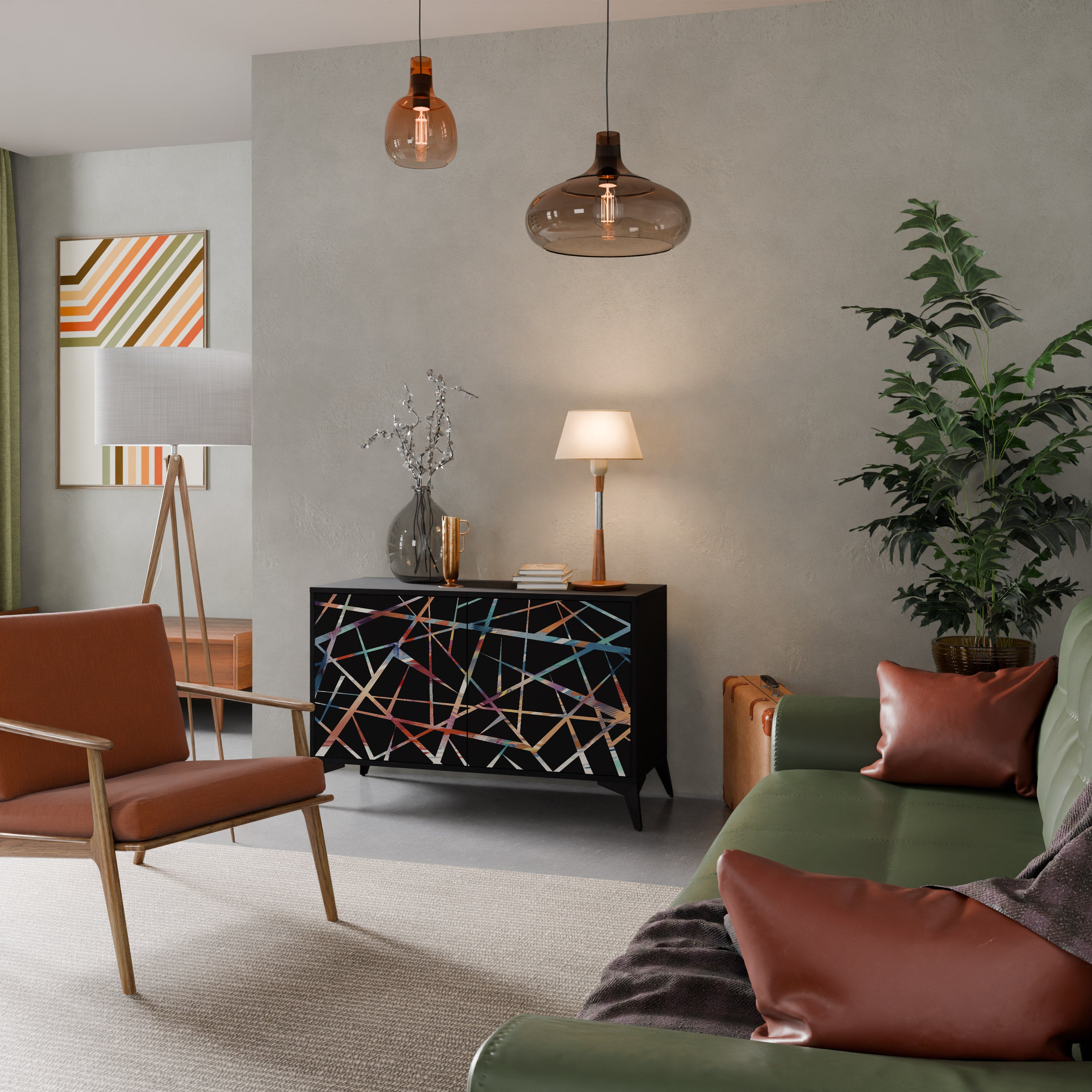 POLYGON VERVE Komoda 2-drzwiowa korpus Czarny