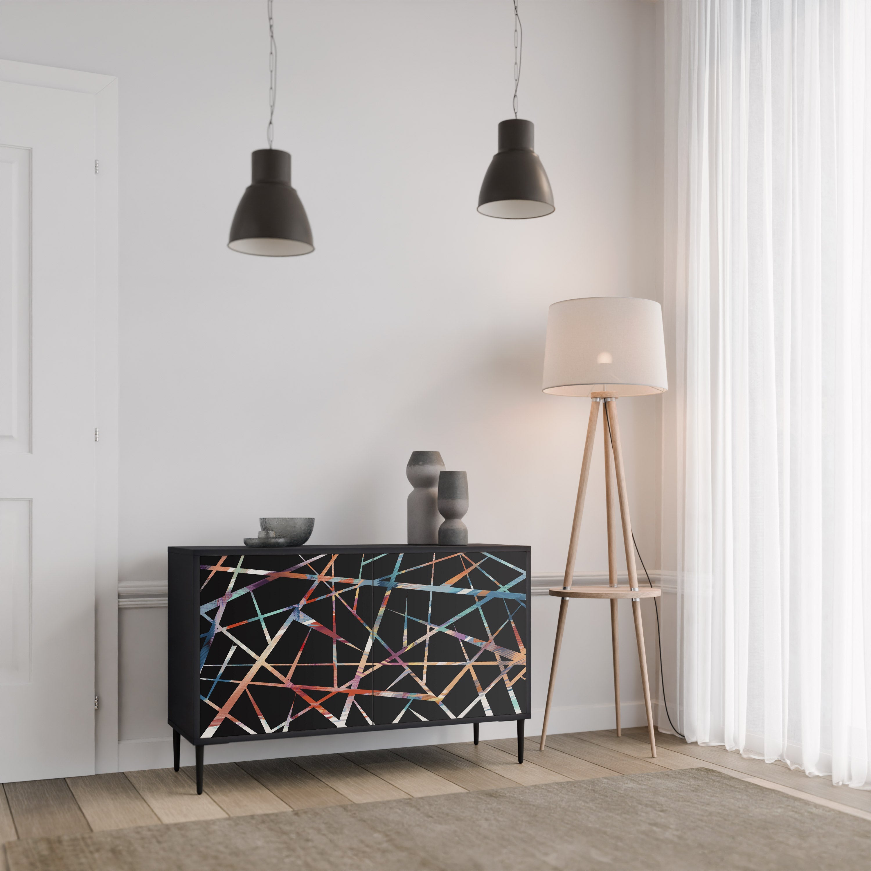 POLYGON VERVE Komoda 2-drzwiowa korpus Czarny