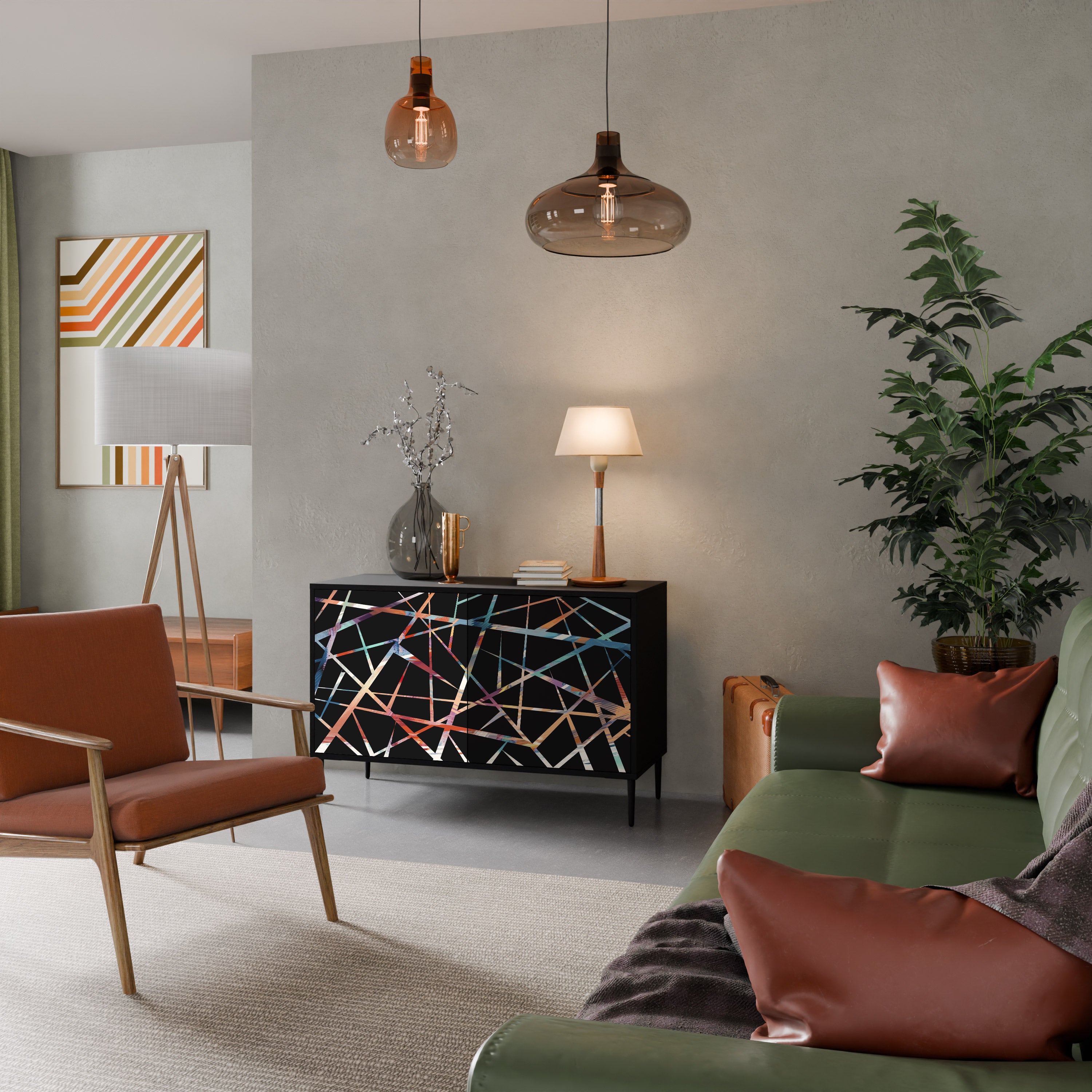 POLYGON VERVE Komoda 2-drzwiowa korpus Czarny