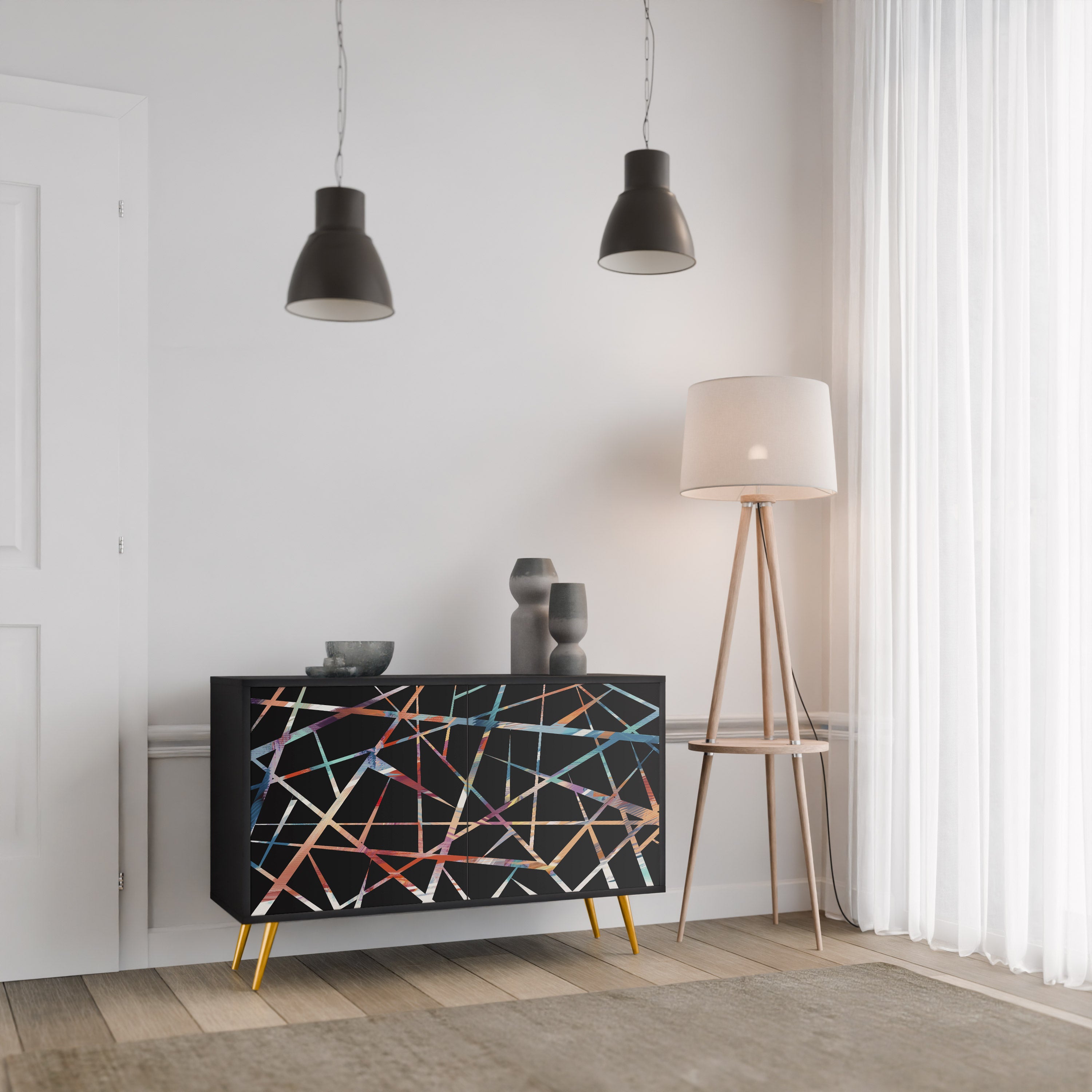 POLYGON VERVE Komoda 2-drzwiowa korpus Czarny