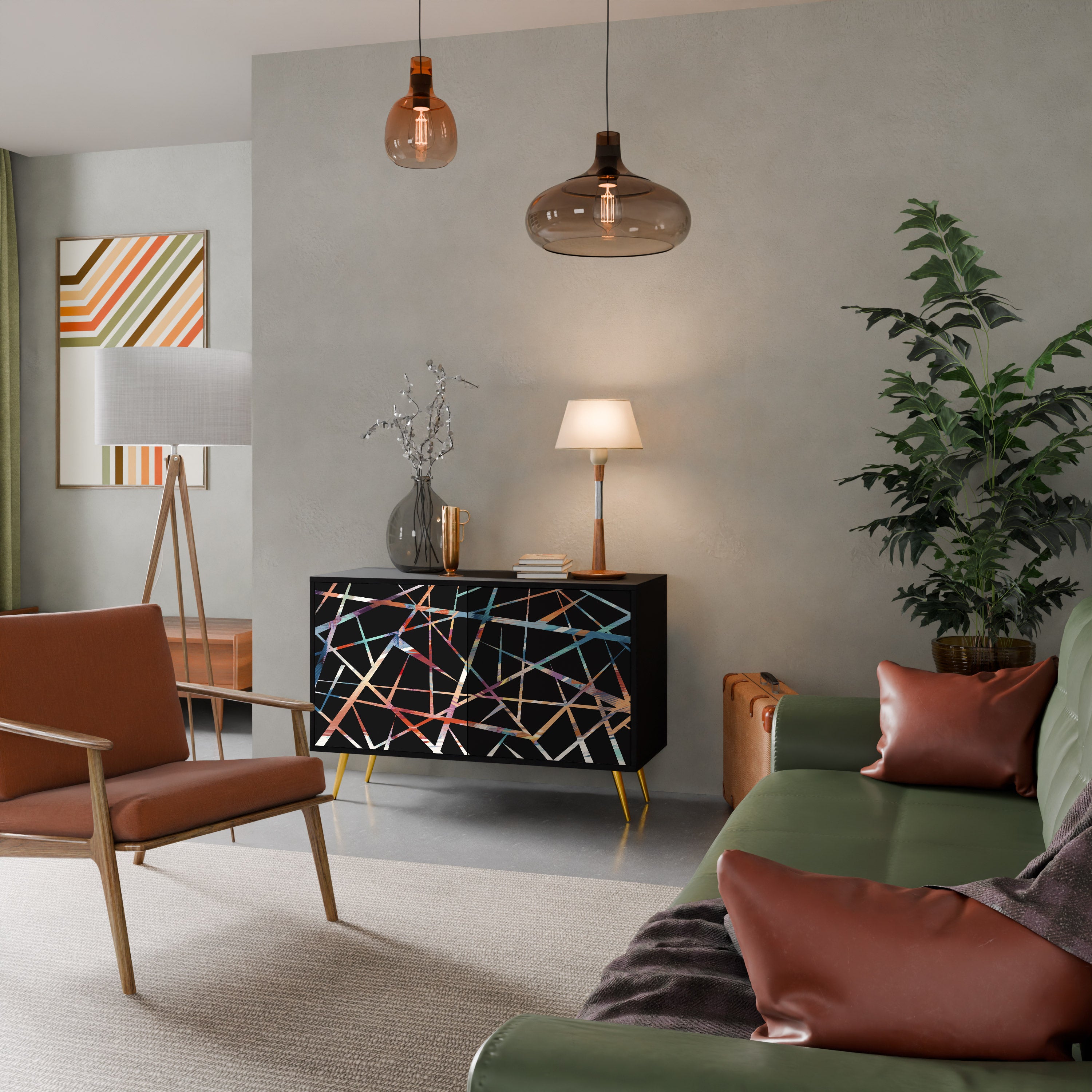 POLYGON VERVE Komoda 2-drzwiowa korpus Czarny