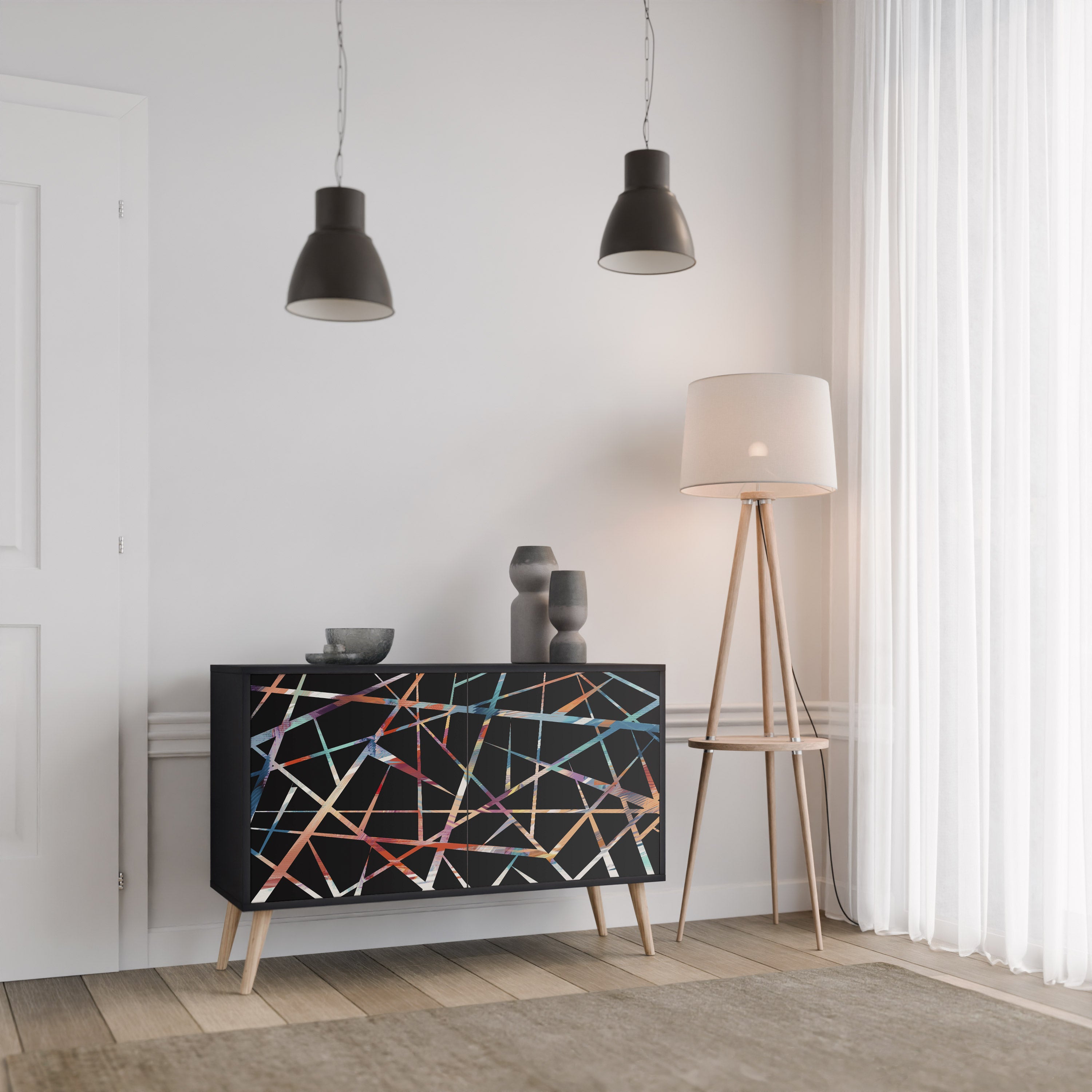 POLYGON VERVE Komoda 2-drzwiowa korpus Czarny