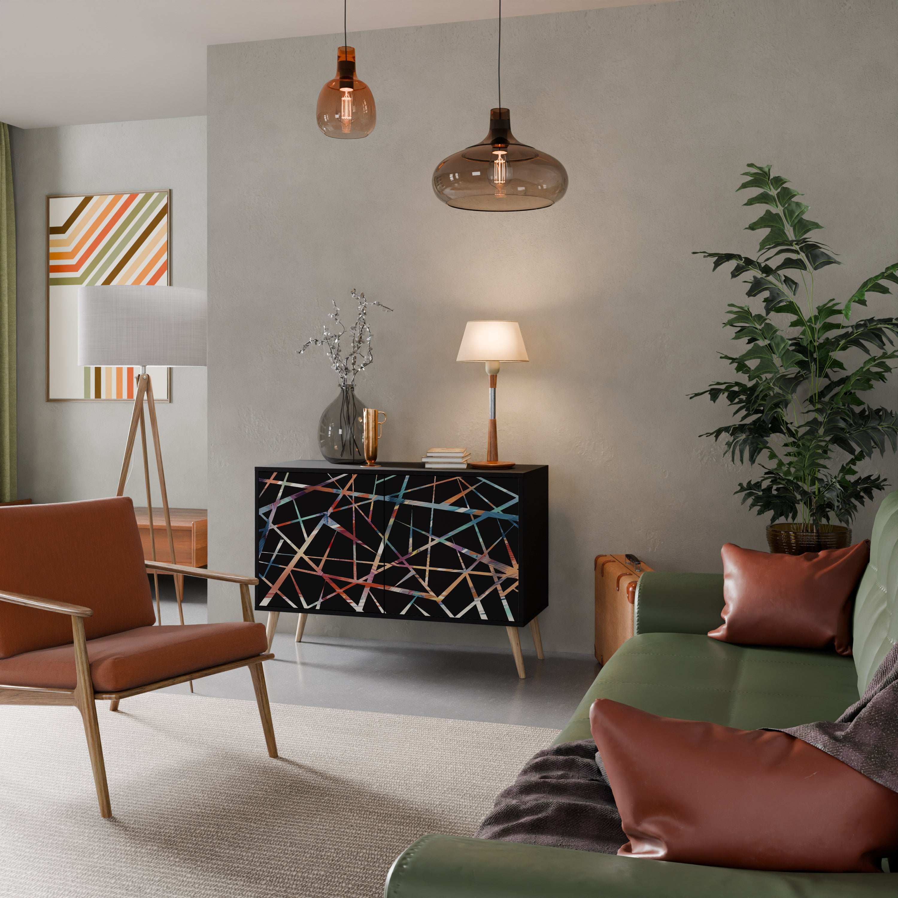 POLYGON VERVE Komoda 2-drzwiowa korpus Czarny