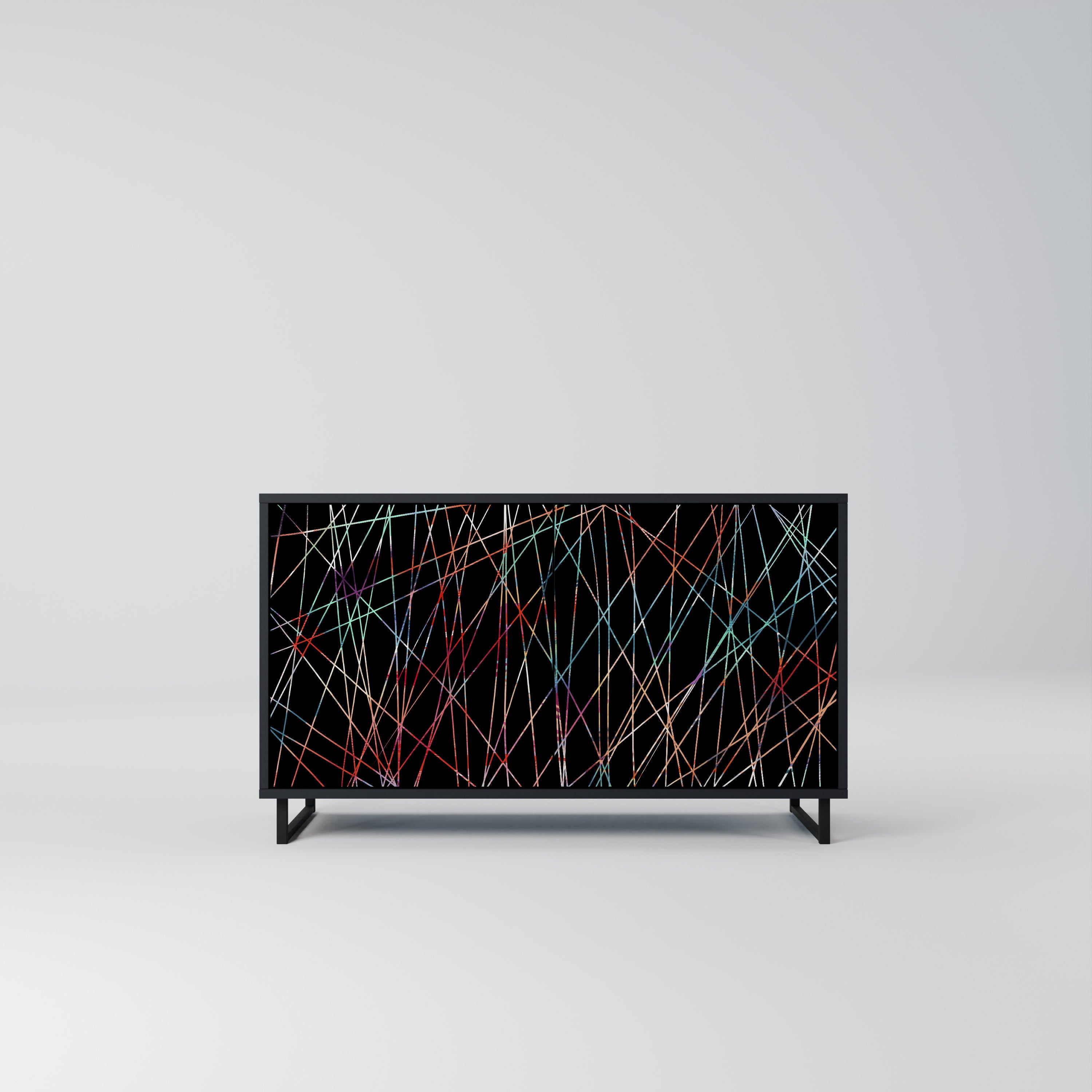 LUMINOUS SNARE Komoda 2-drzwiowa korpus Czarny