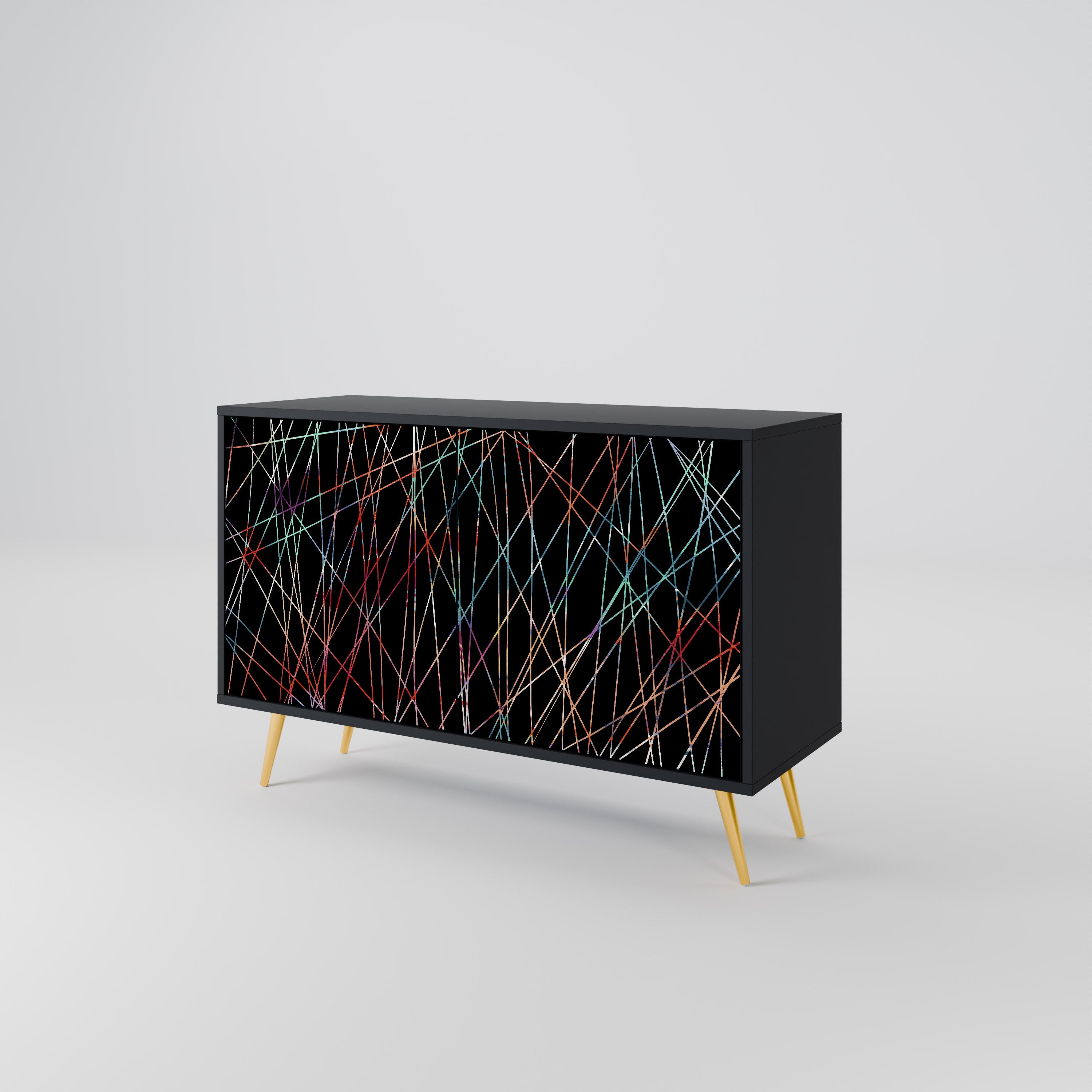 LUMINOUS SNARE Komoda 2-drzwiowa korpus Czarny