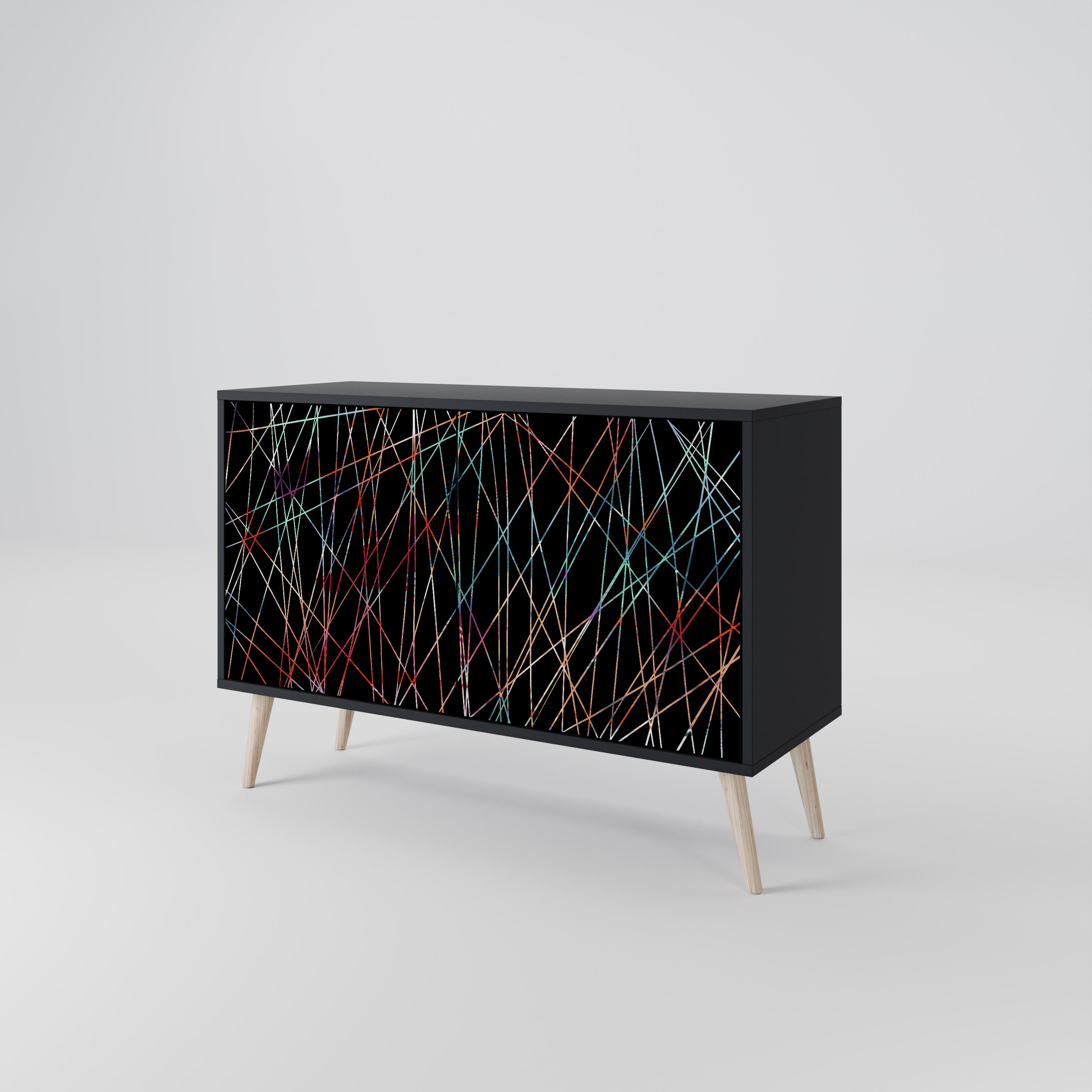 LUMINOUS SNARE Komoda 2-drzwiowa korpus Czarny