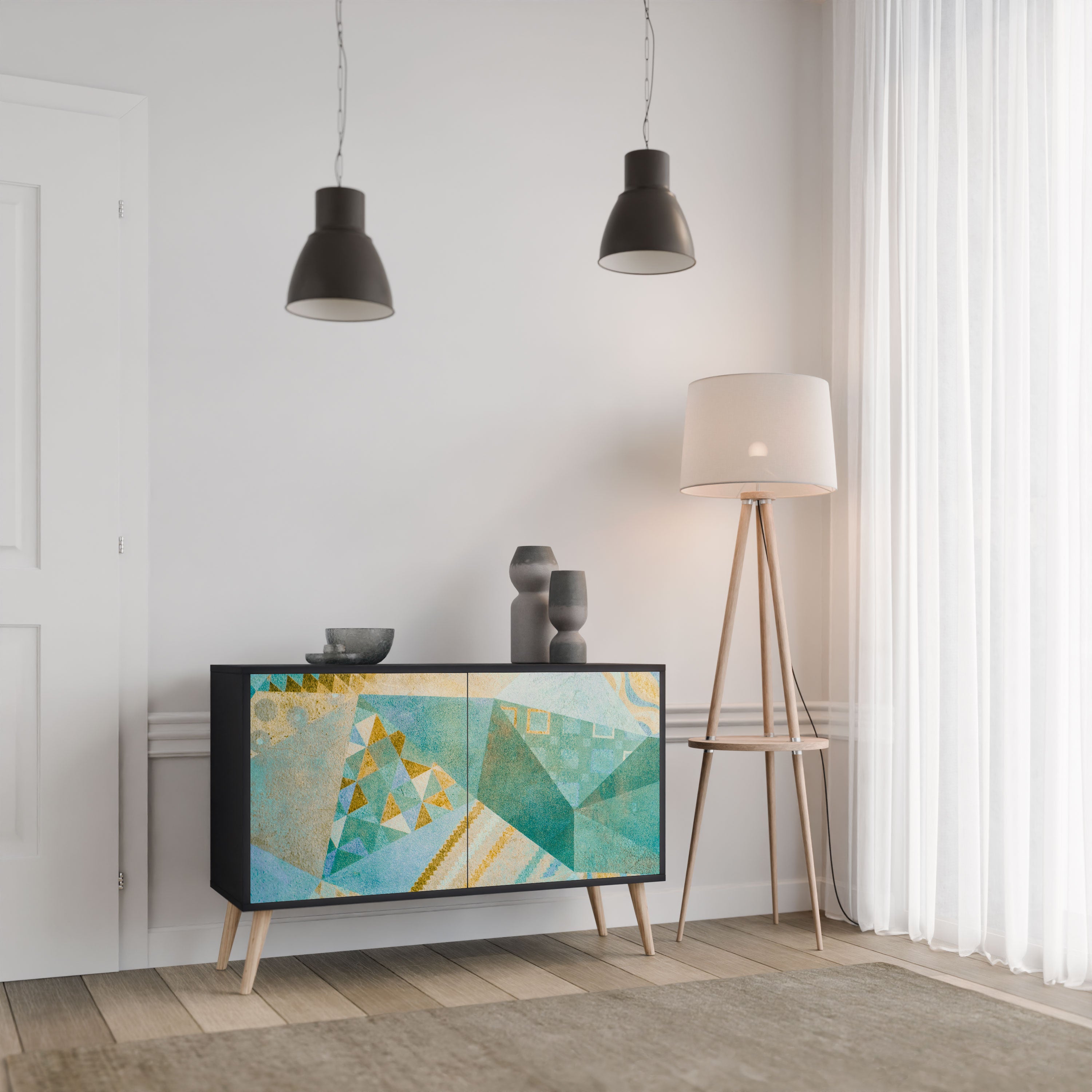 SPECTRUM SPLENDOR Komoda 2-drzwiowa korpus Czarny