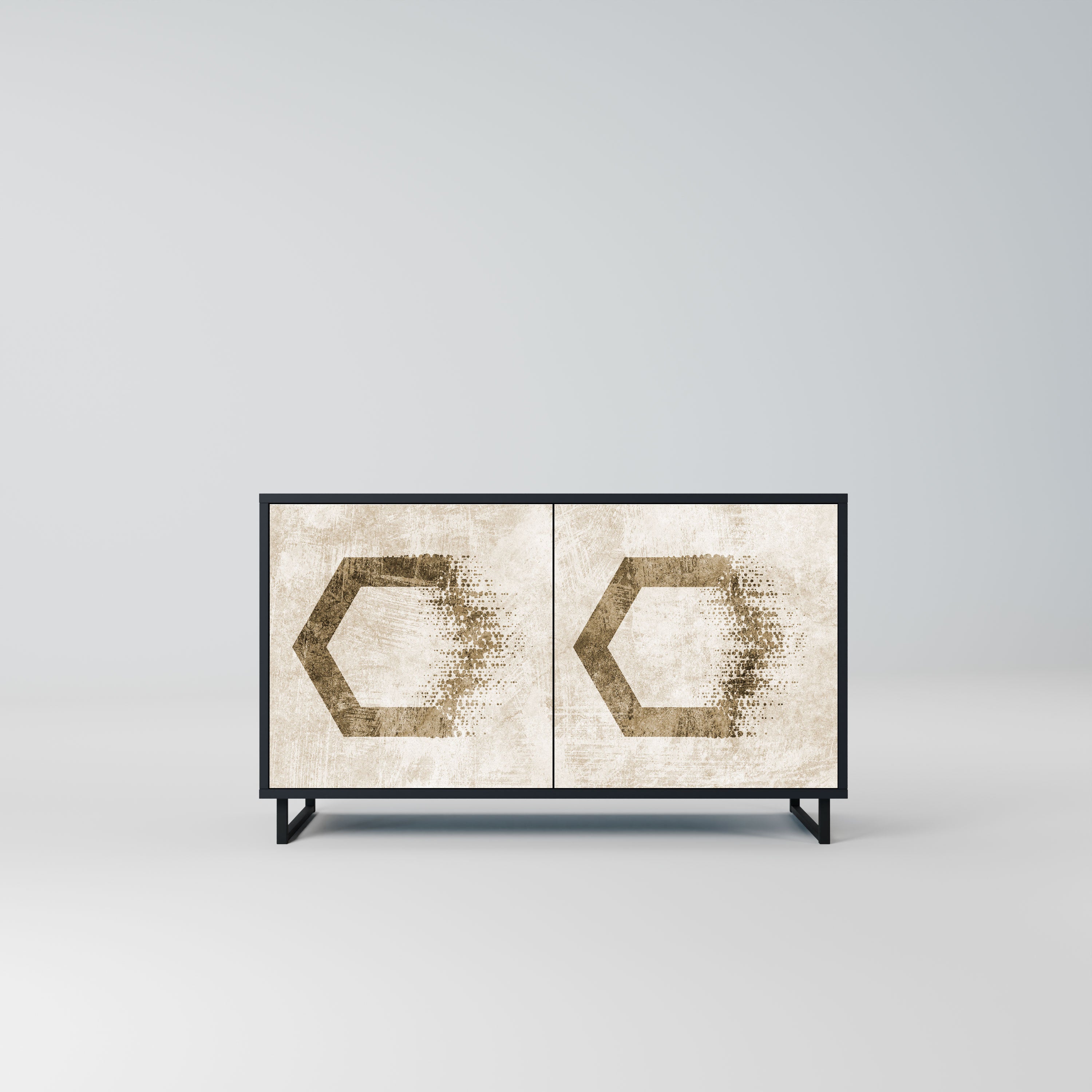 HEXAGONAL SHAPES Komoda 2-drzwiowa korpus Czarny