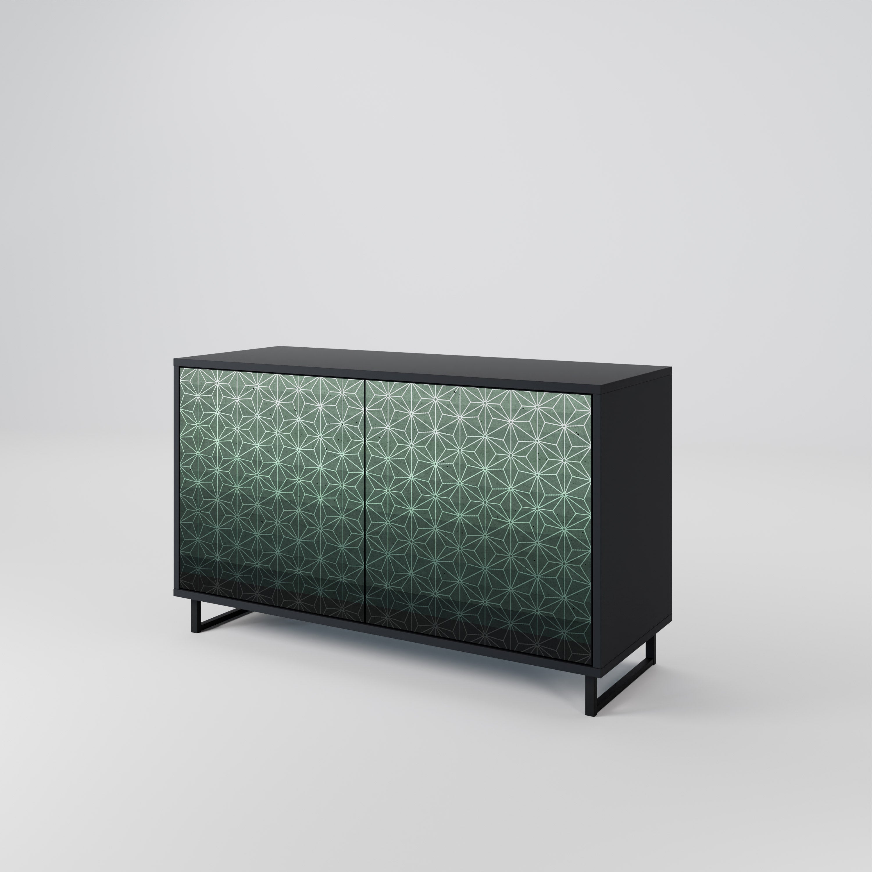 ORNAMENTAL GLIMMER Komoda 2-drzwiowa korpus Czarny