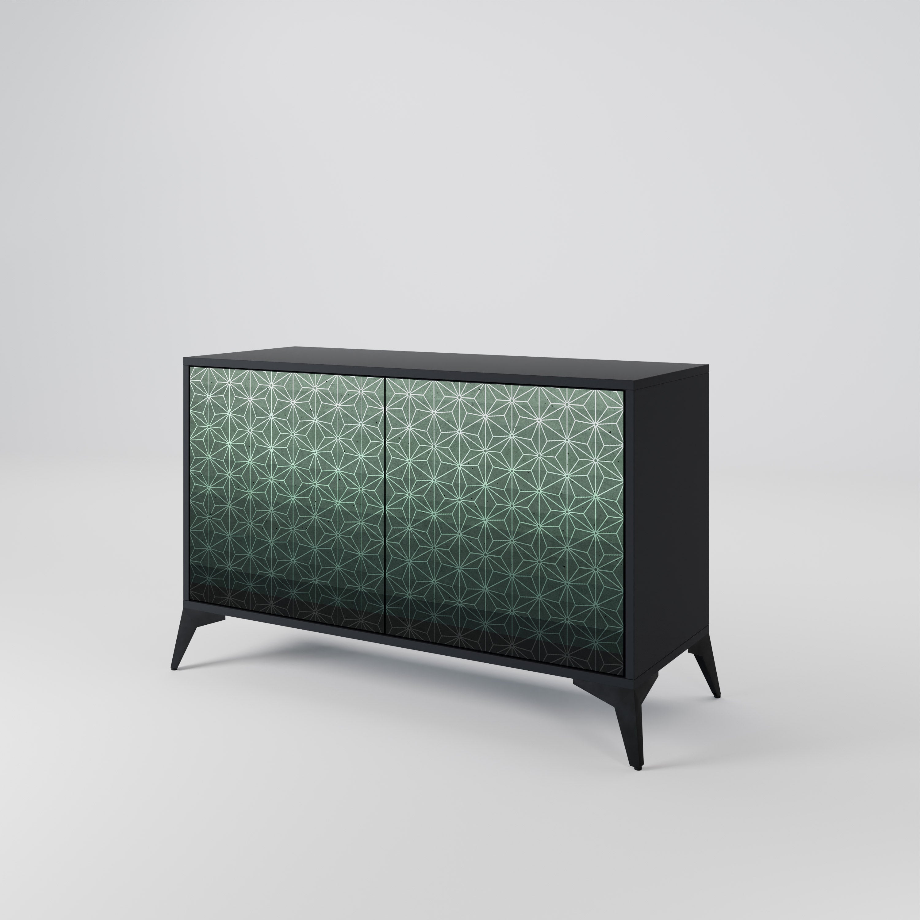 ORNAMENTAL GLIMMER Komoda 2-drzwiowa korpus Czarny