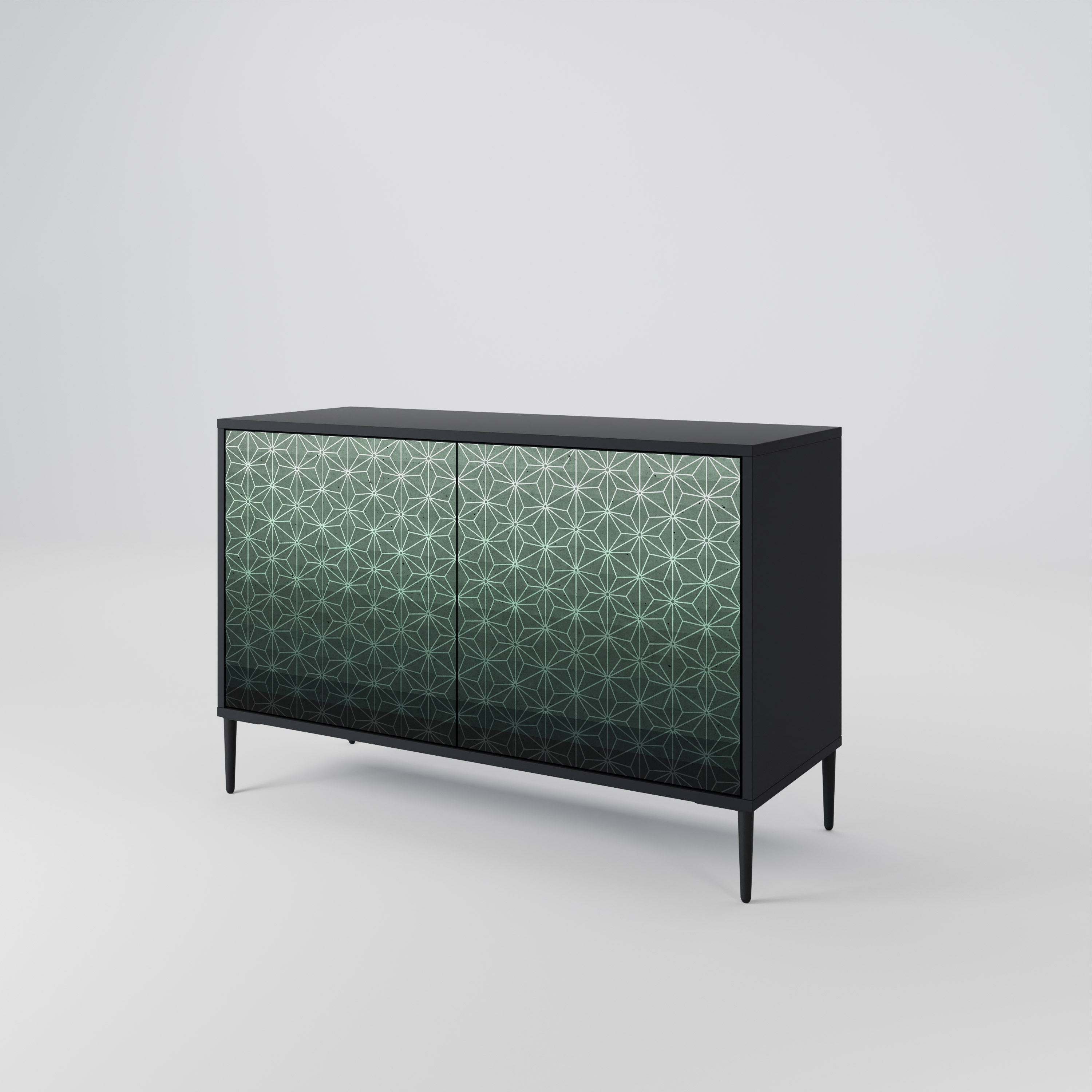 ORNAMENTAL GLIMMER Komoda 2-drzwiowa korpus Czarny