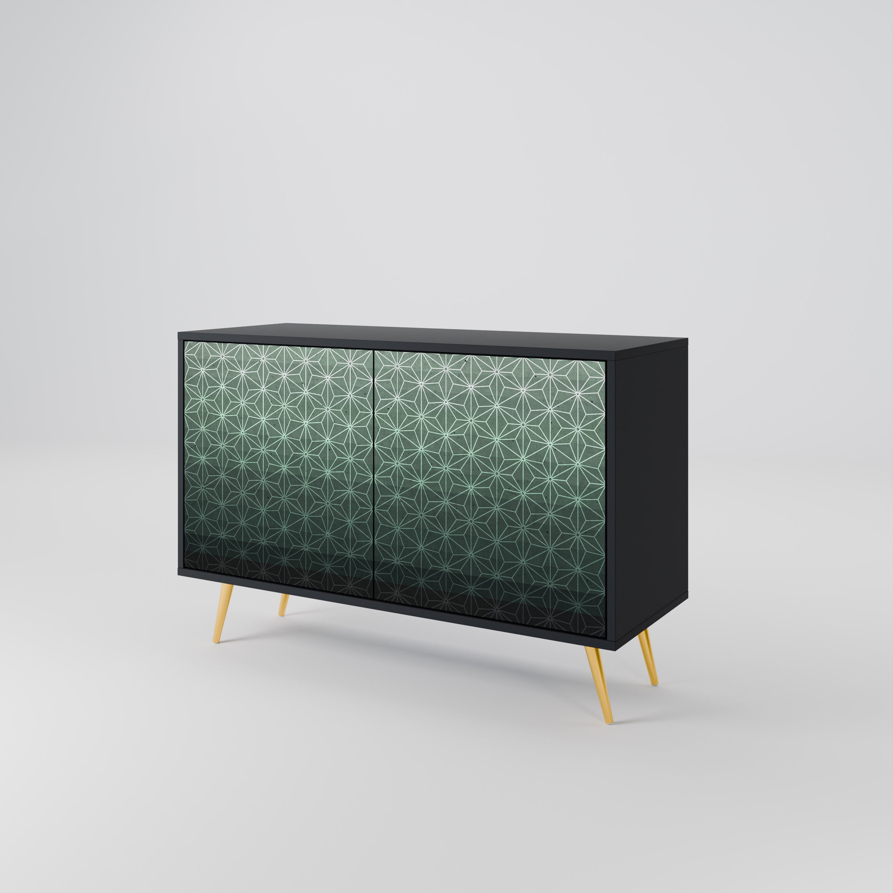 ORNAMENTAL GLIMMER Komoda 2-drzwiowa korpus Czarny