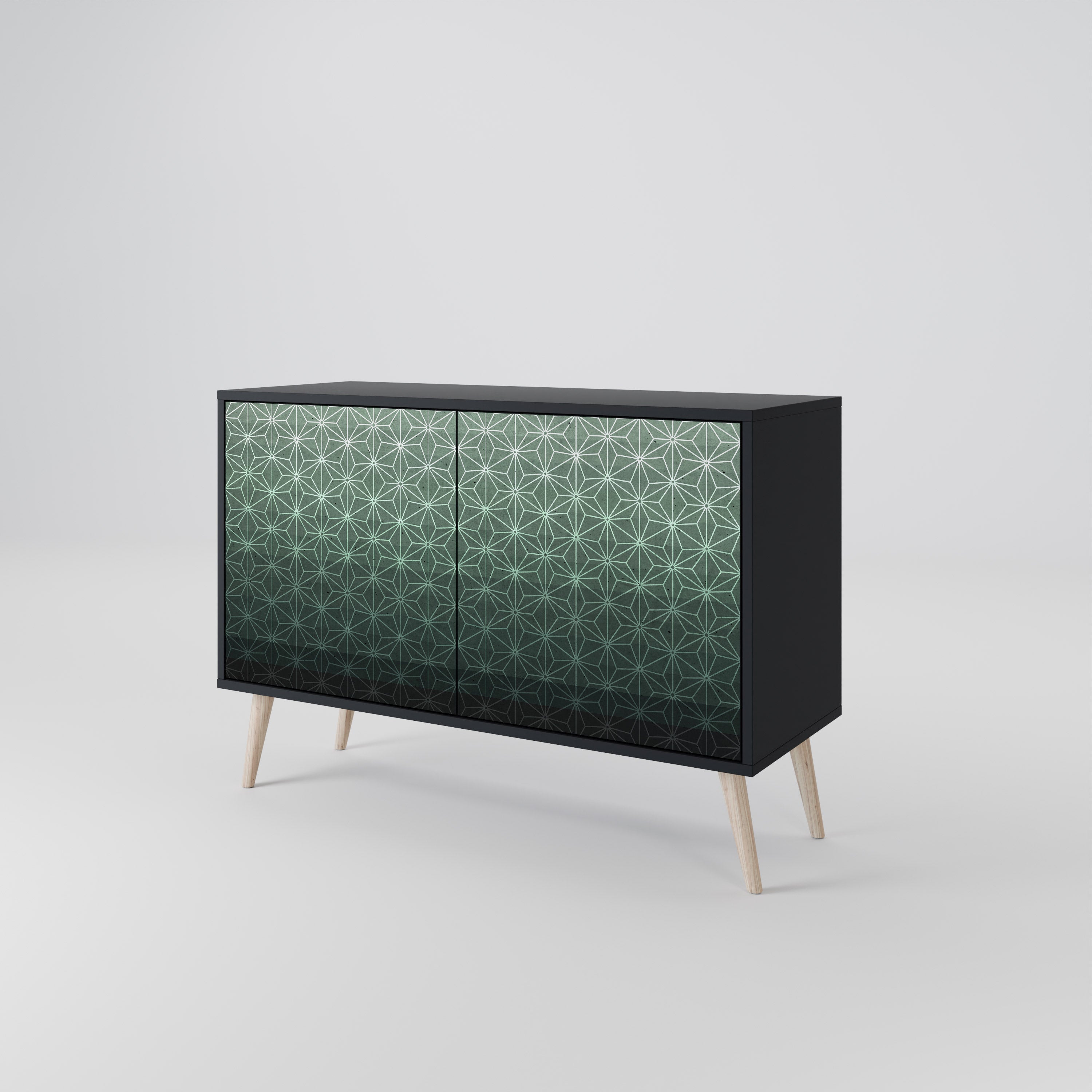 ORNAMENTAL GLIMMER Komoda 2-drzwiowa korpus Czarny