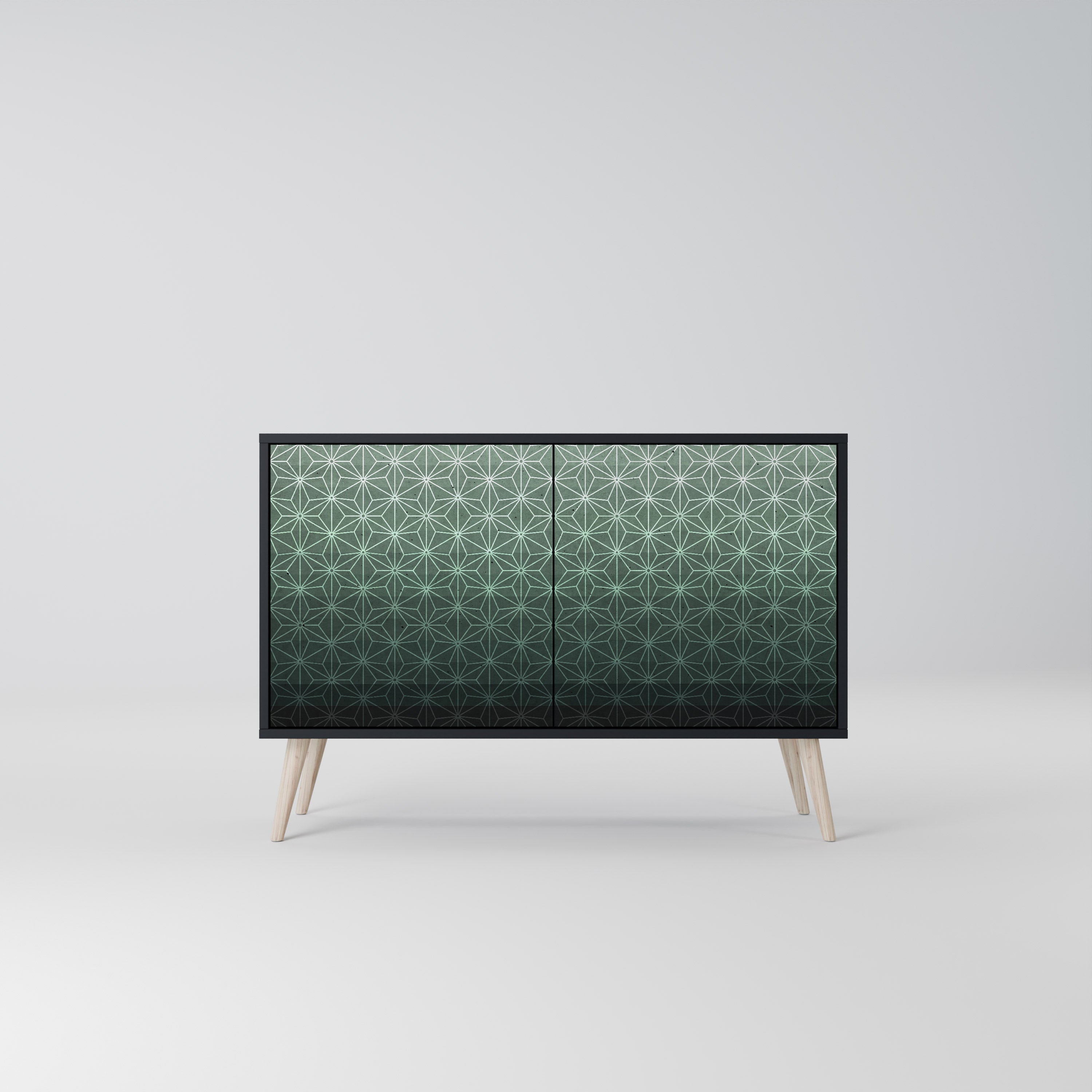 ORNAMENTAL GLIMMER Komoda 2-drzwiowa korpus Czarny