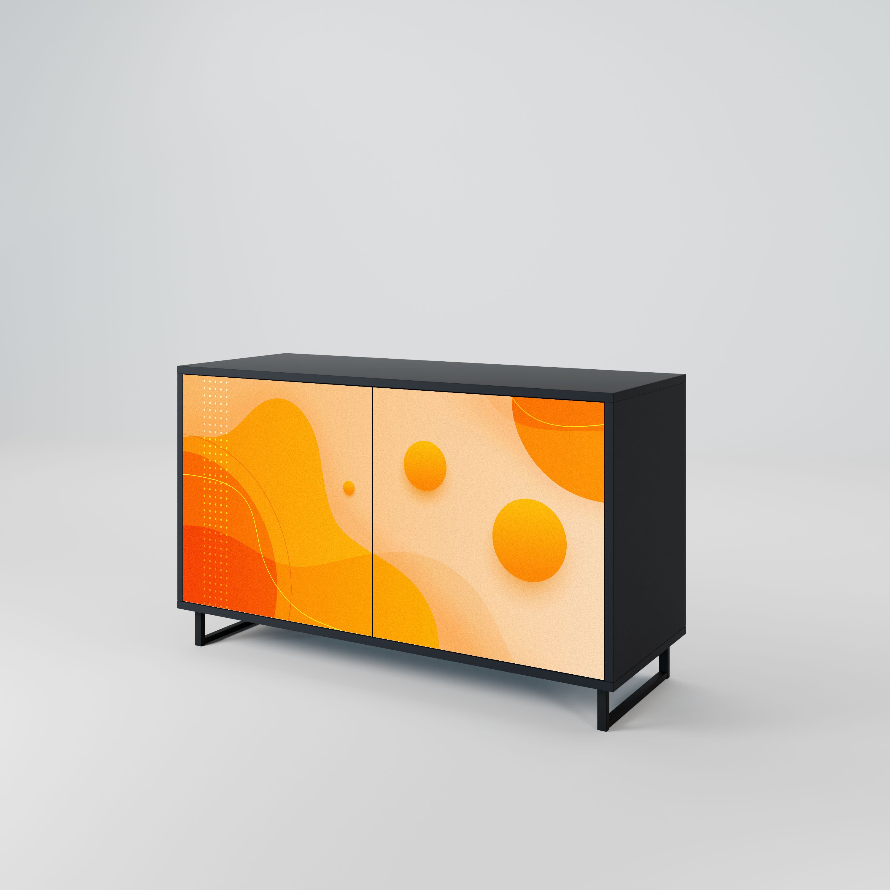 ORANGE ARRANGEMENT Komoda 2-drzwiowa korpus Czarny