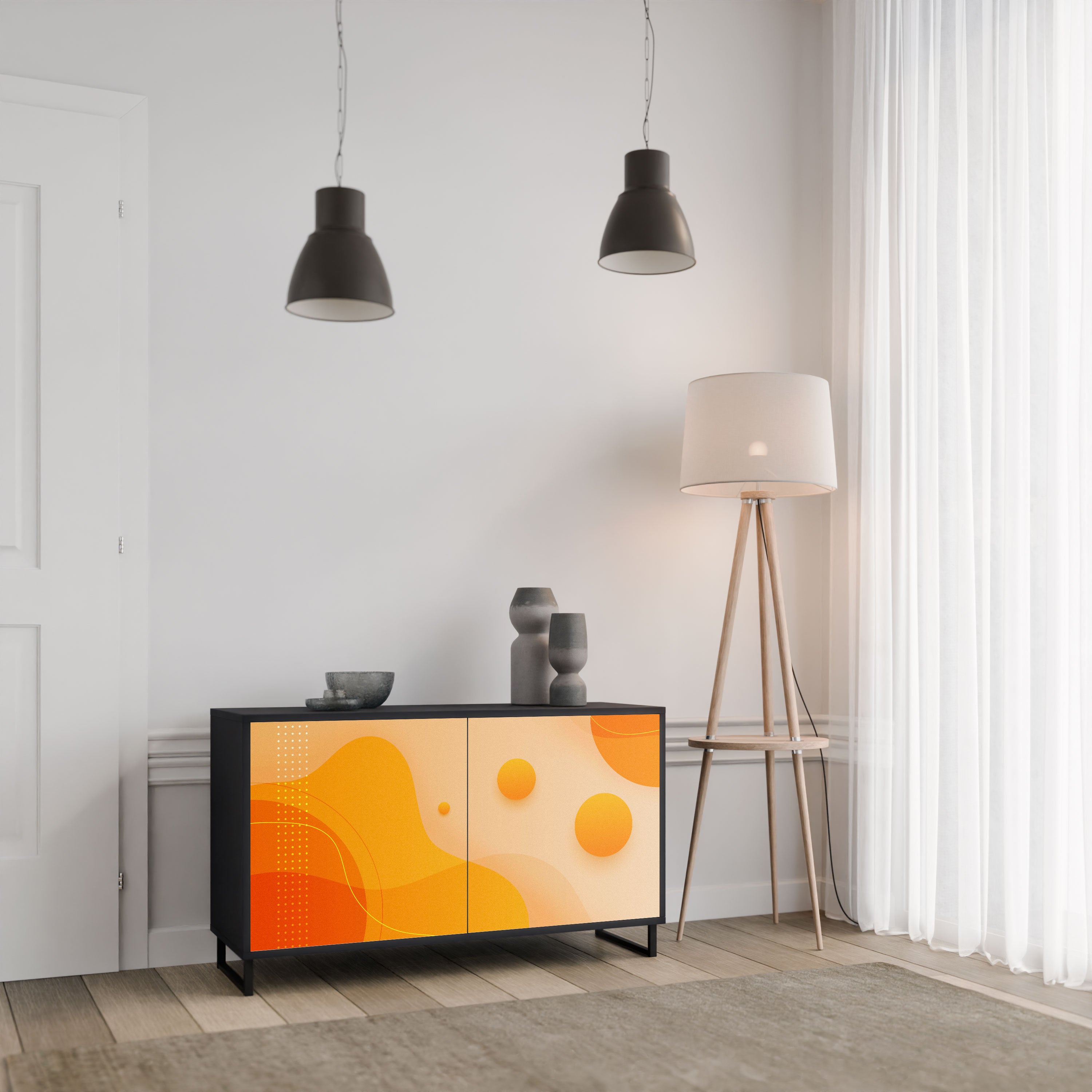 ORANGE ARRANGEMENT Komoda 2-drzwiowa korpus Czarny
