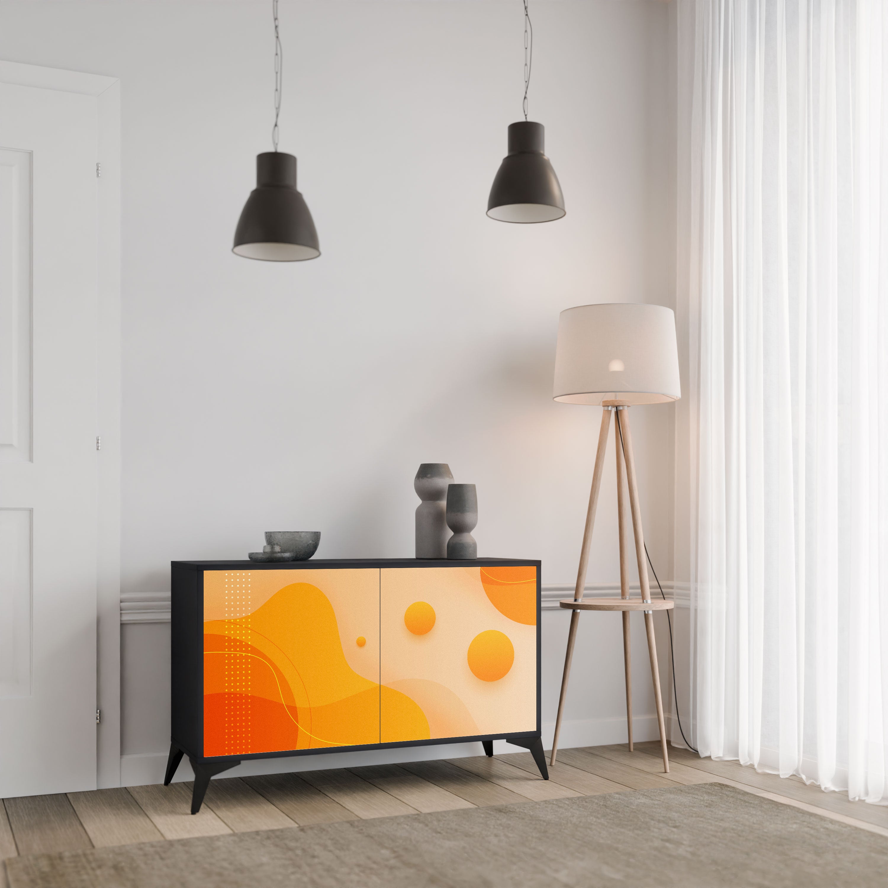 ORANGE ARRANGEMENT Komoda 2-drzwiowa korpus Czarny