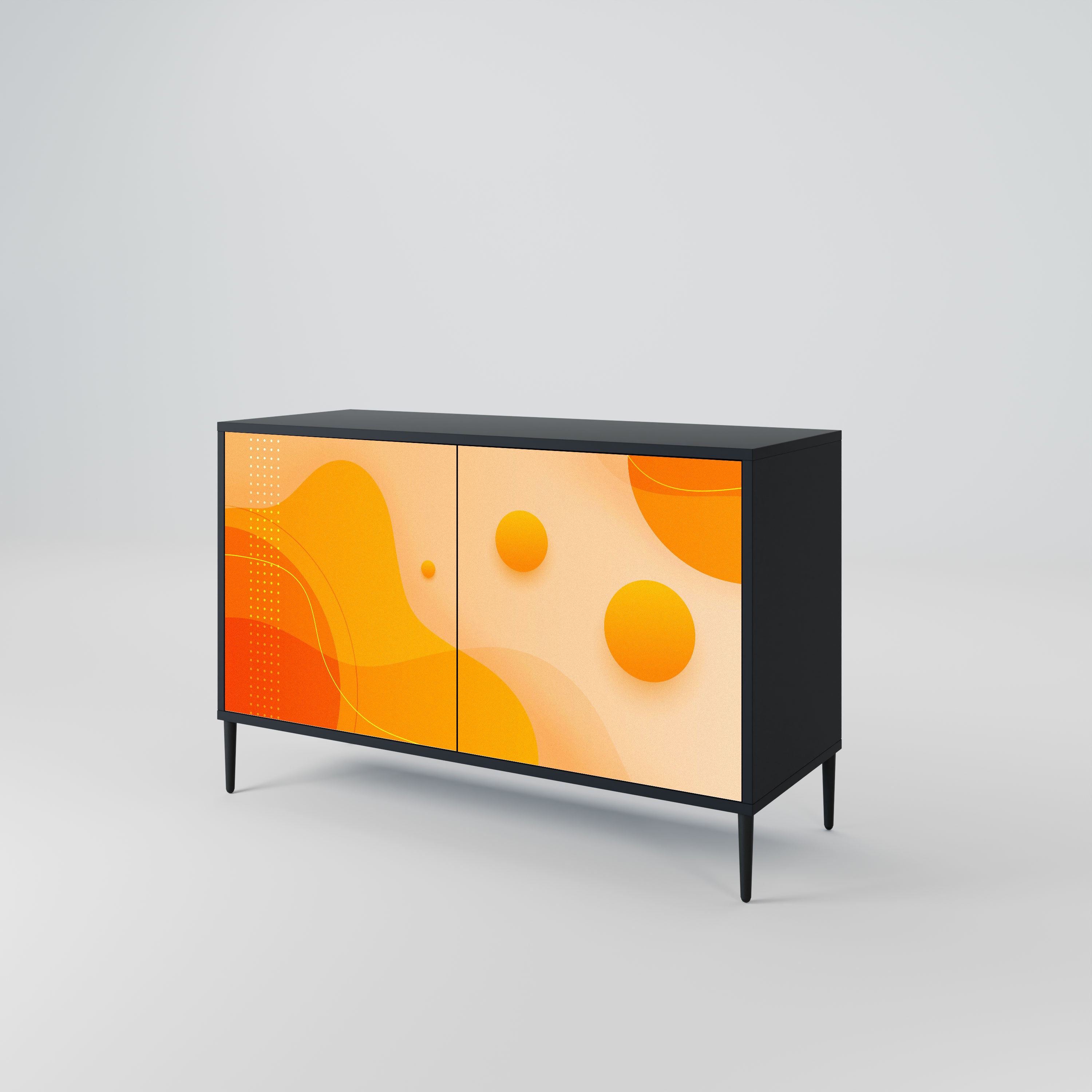 ORANGE ARRANGEMENT Komoda 2-drzwiowa korpus Czarny