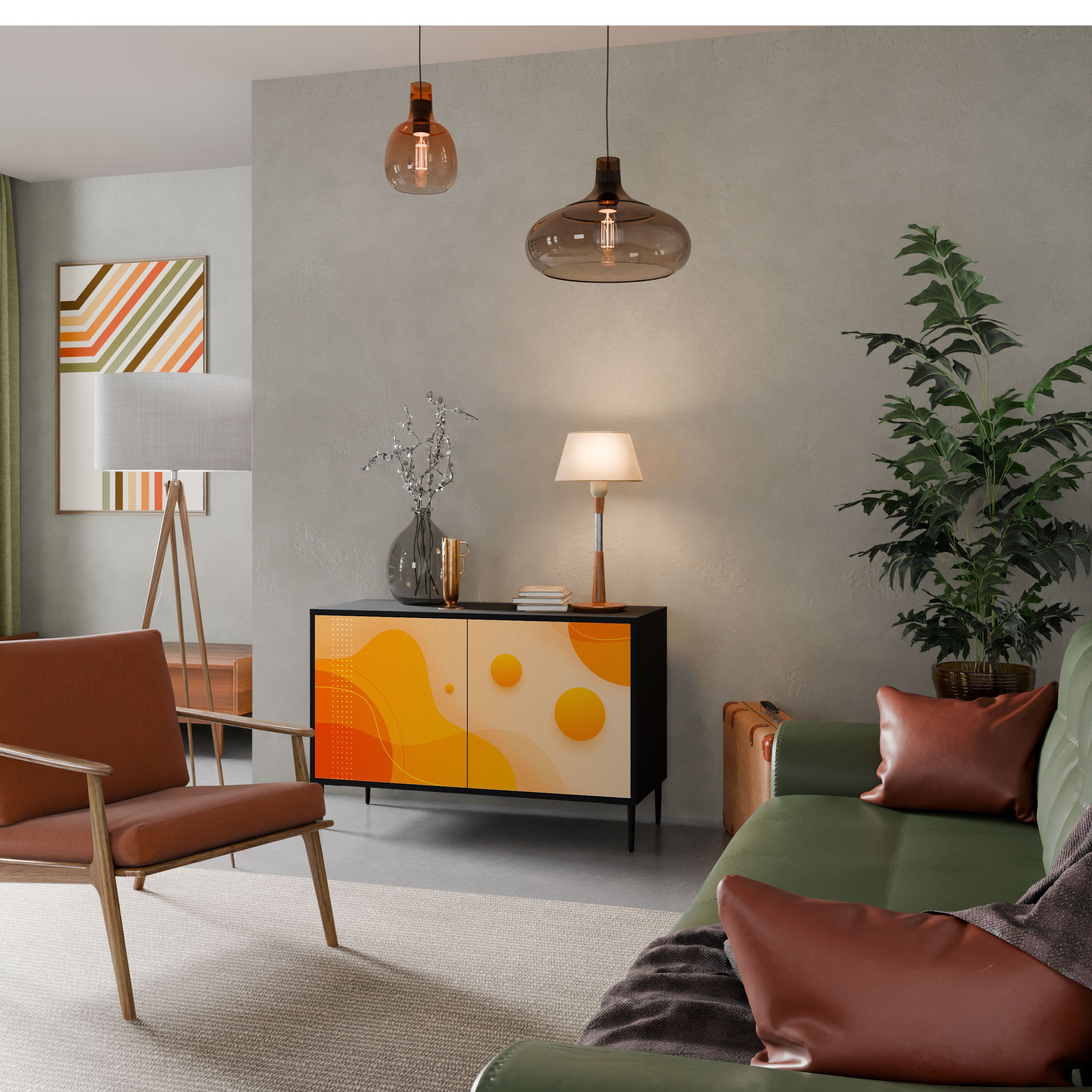 ORANGE ARRANGEMENT Komoda 2-drzwiowa korpus Czarny