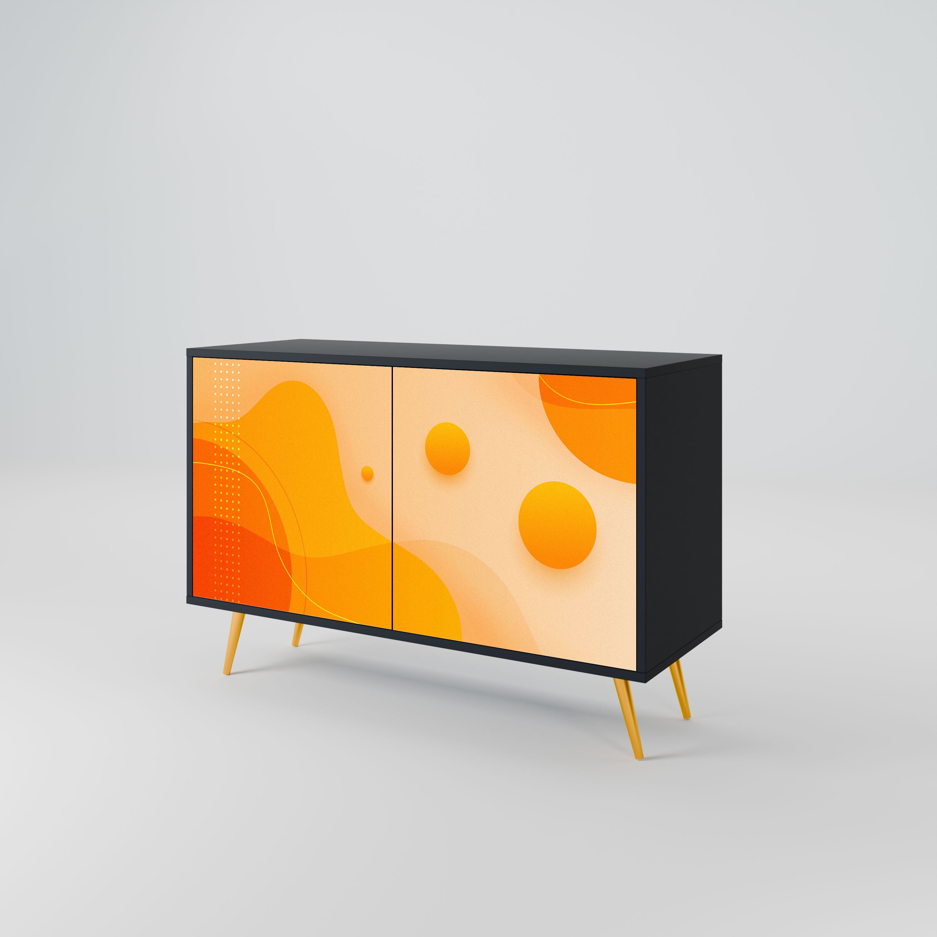 ORANGE ARRANGEMENT Komoda 2-drzwiowa korpus Czarny