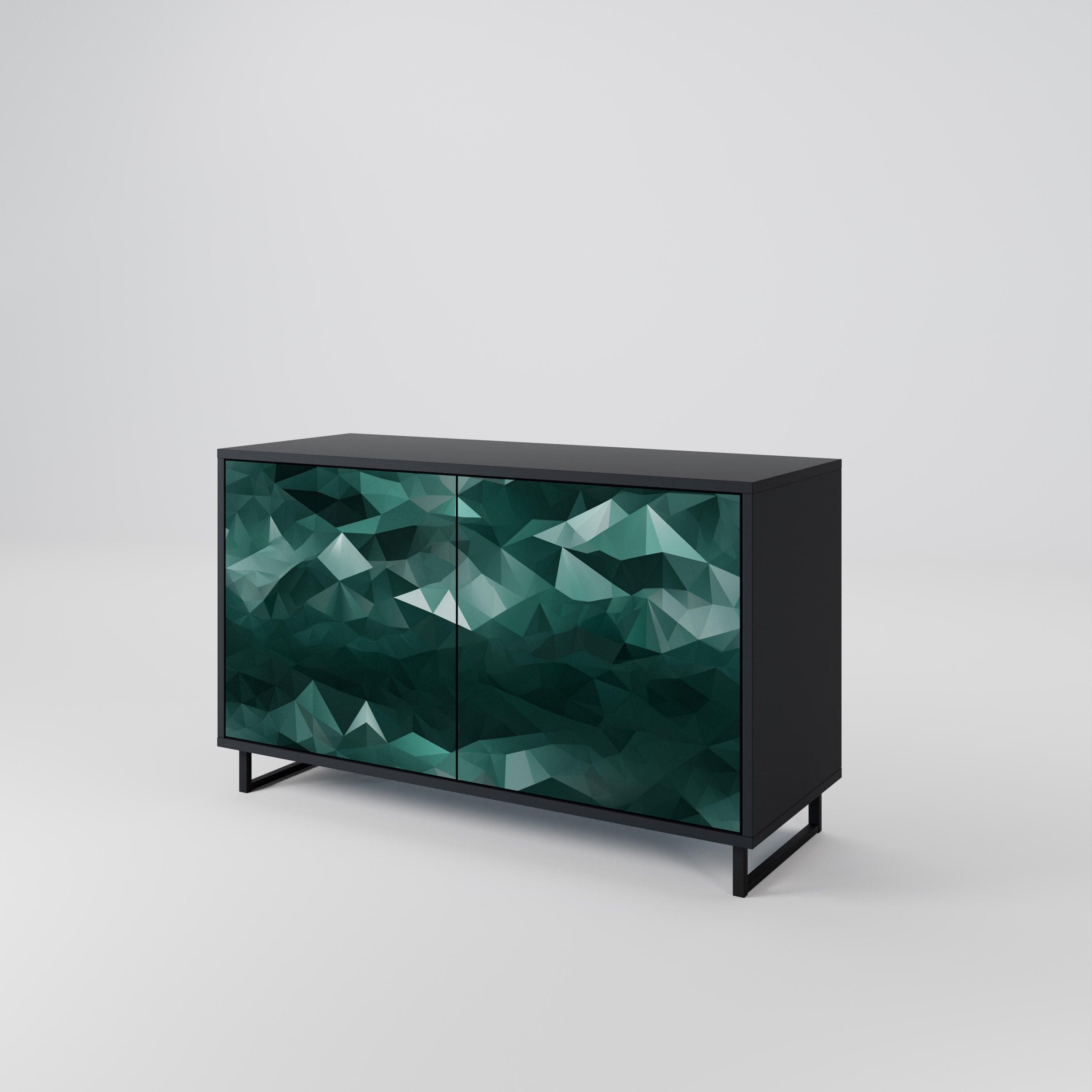 POLYGONAL FLOATING Komoda 2-drzwiowa korpus Czarny