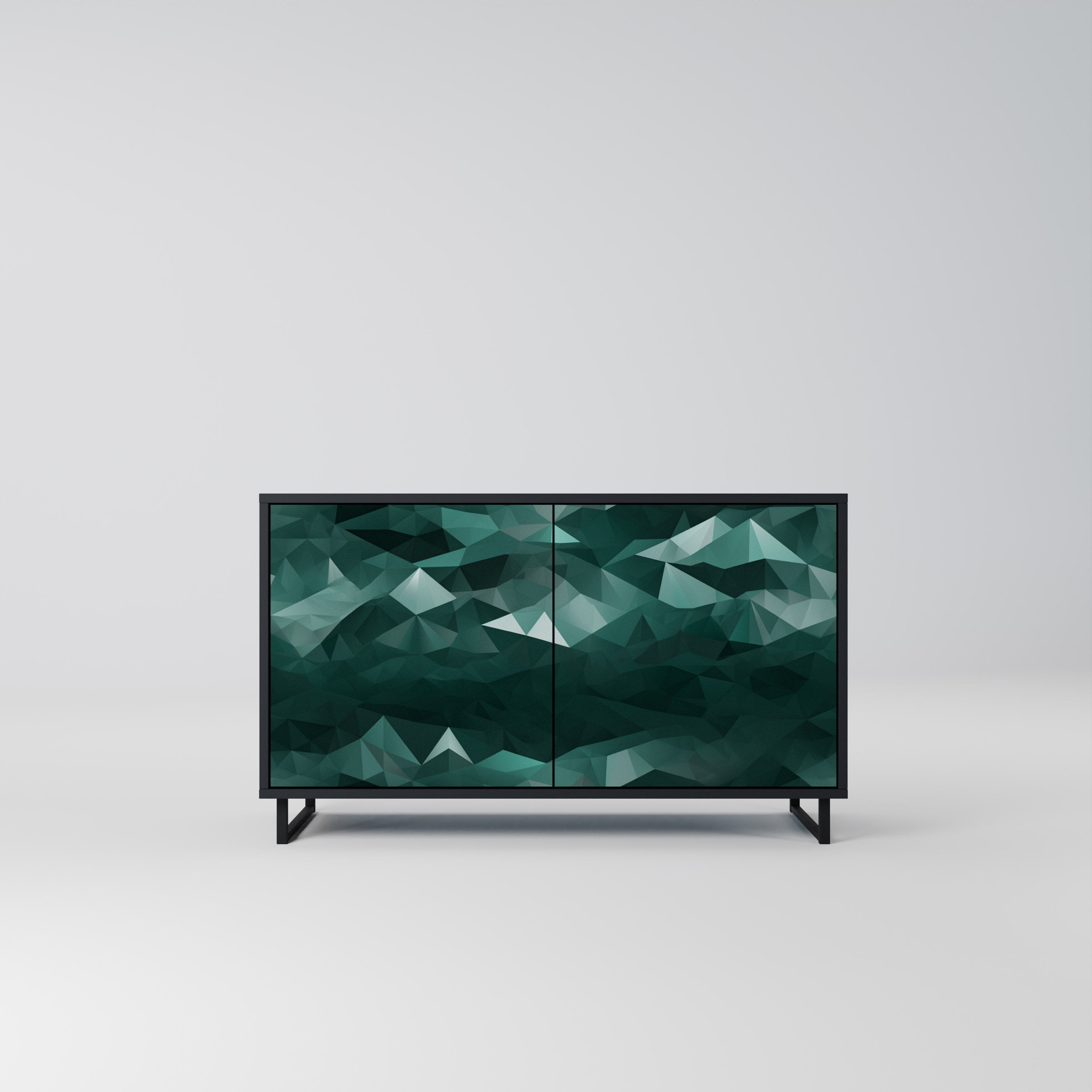 POLYGONAL FLOATING Komoda 2-drzwiowa korpus Czarny