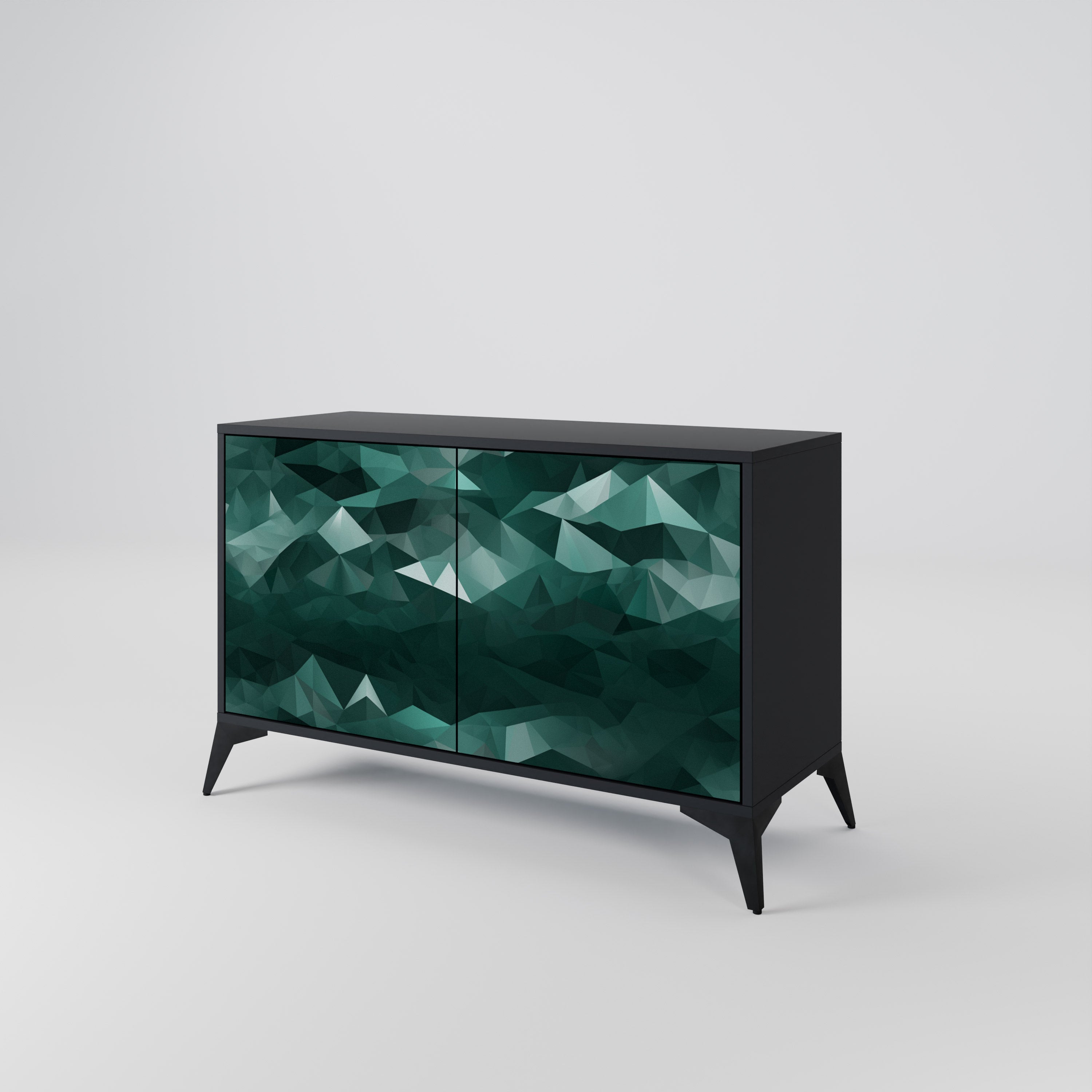 POLYGONAL FLOATING Komoda 2-drzwiowa korpus Czarny