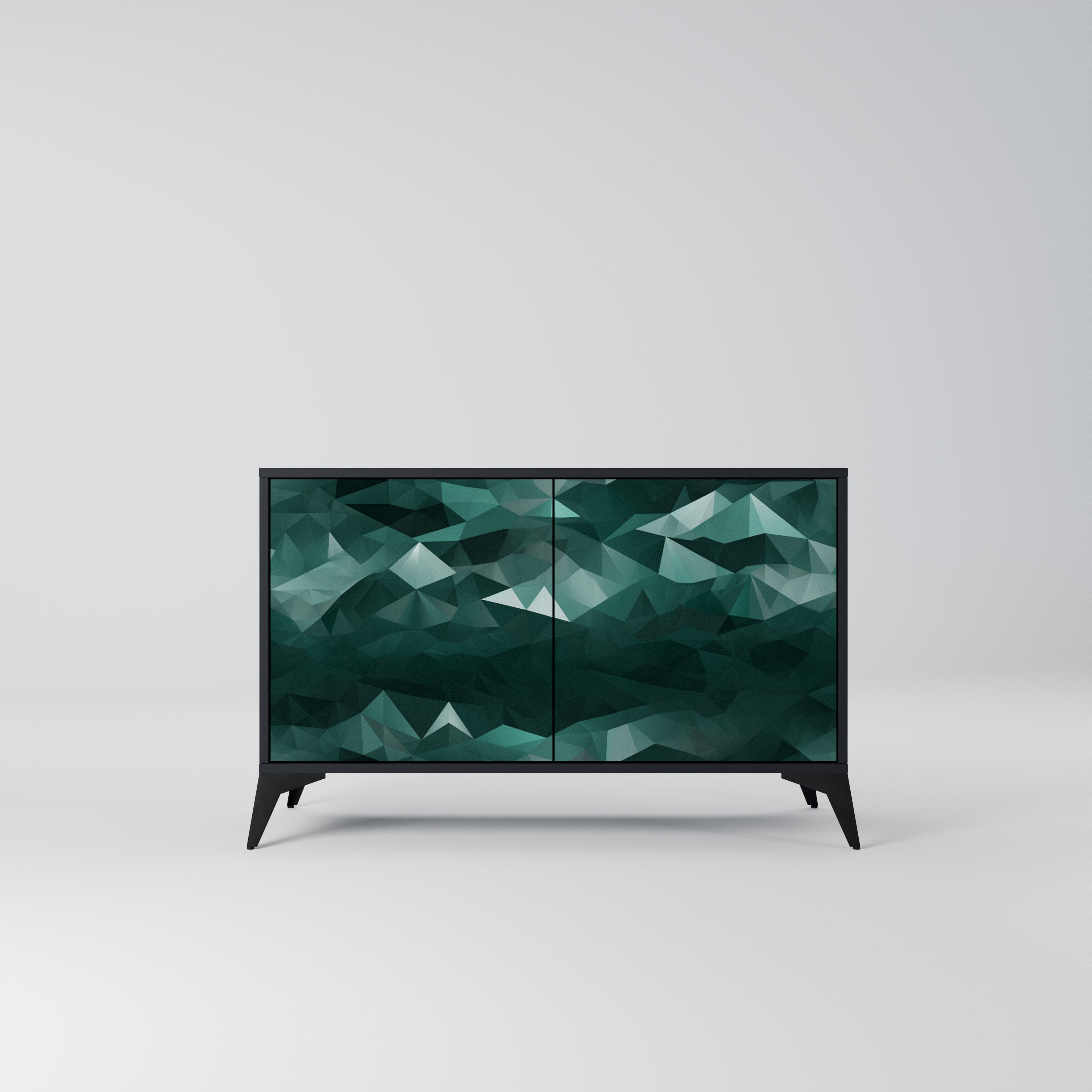 POLYGONAL FLOATING Komoda 2-drzwiowa korpus Czarny