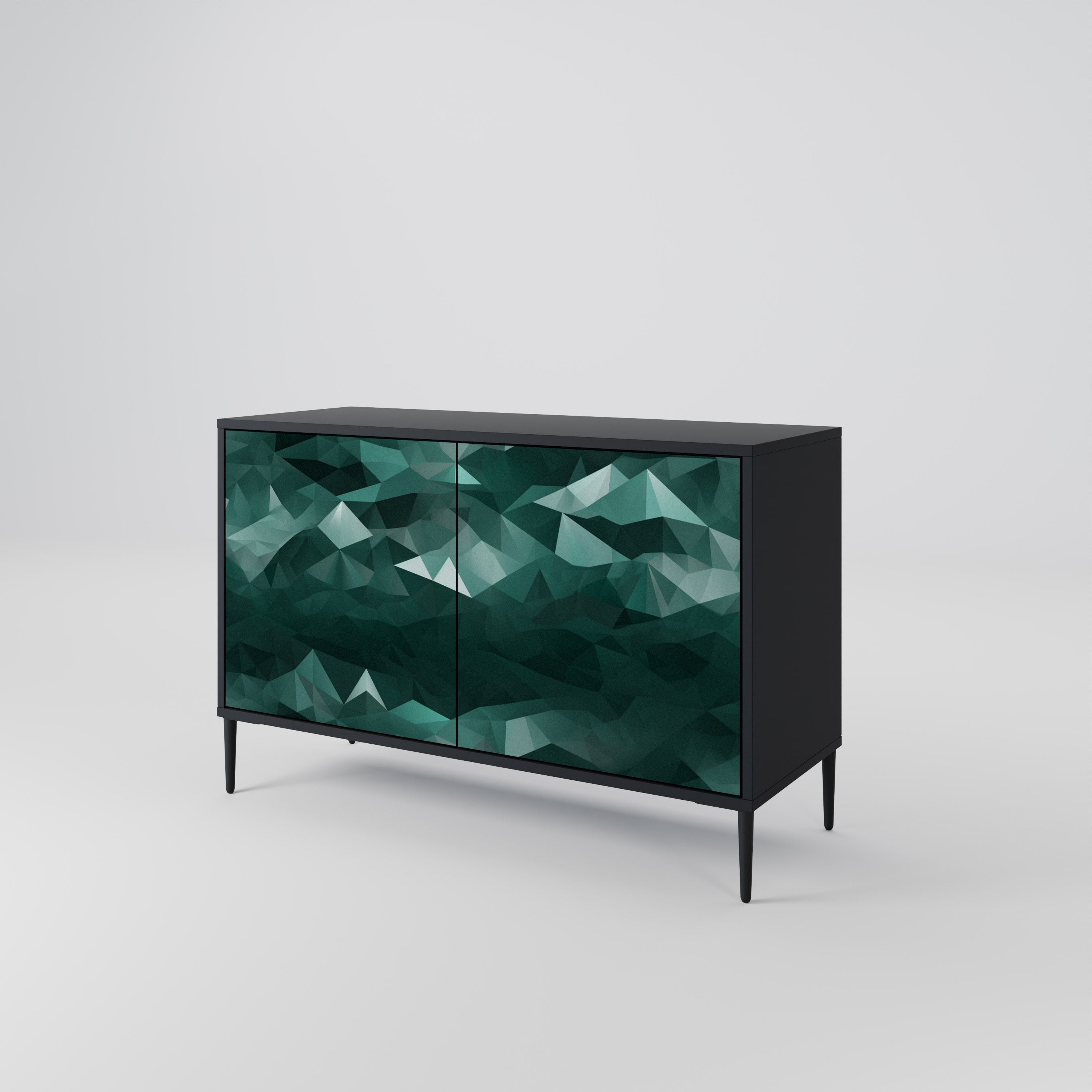 POLYGONAL FLOATING Komoda 2-drzwiowa korpus Czarny