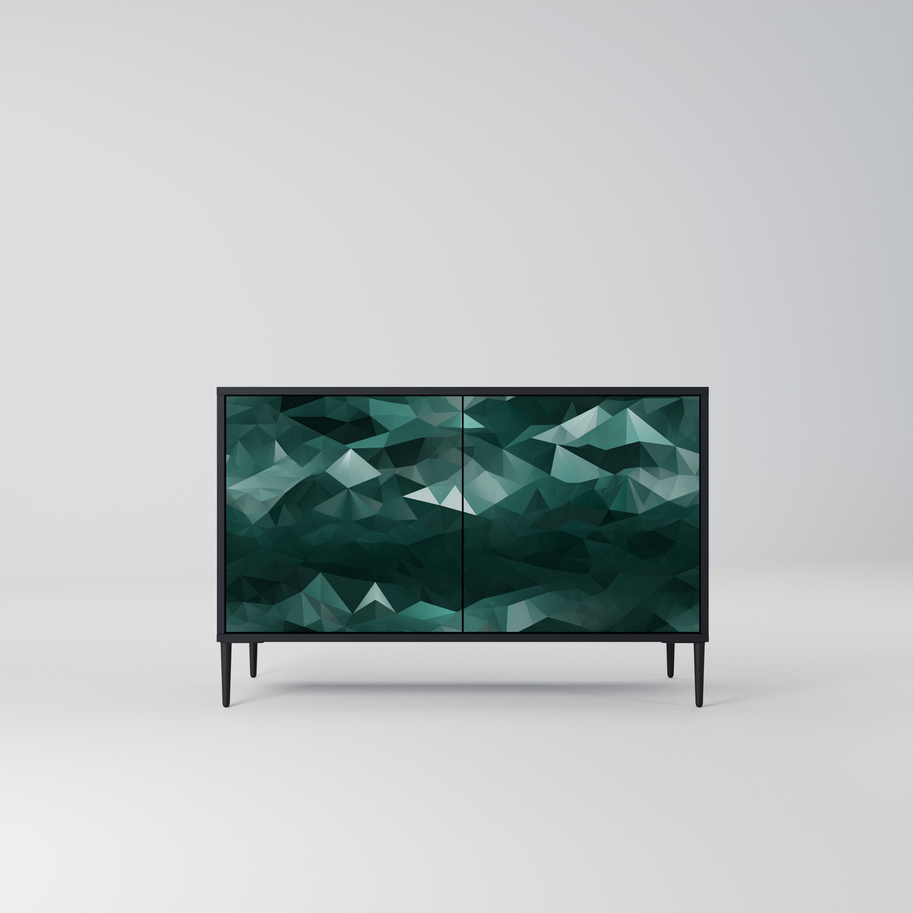POLYGONAL FLOATING Komoda 2-drzwiowa korpus Czarny
