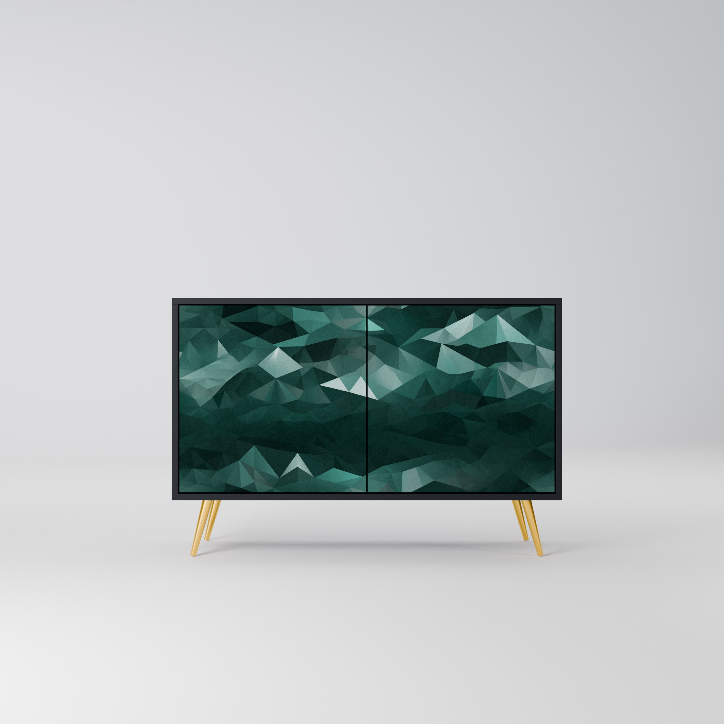 POLYGONAL FLOATING Komoda 2-drzwiowa korpus Czarny