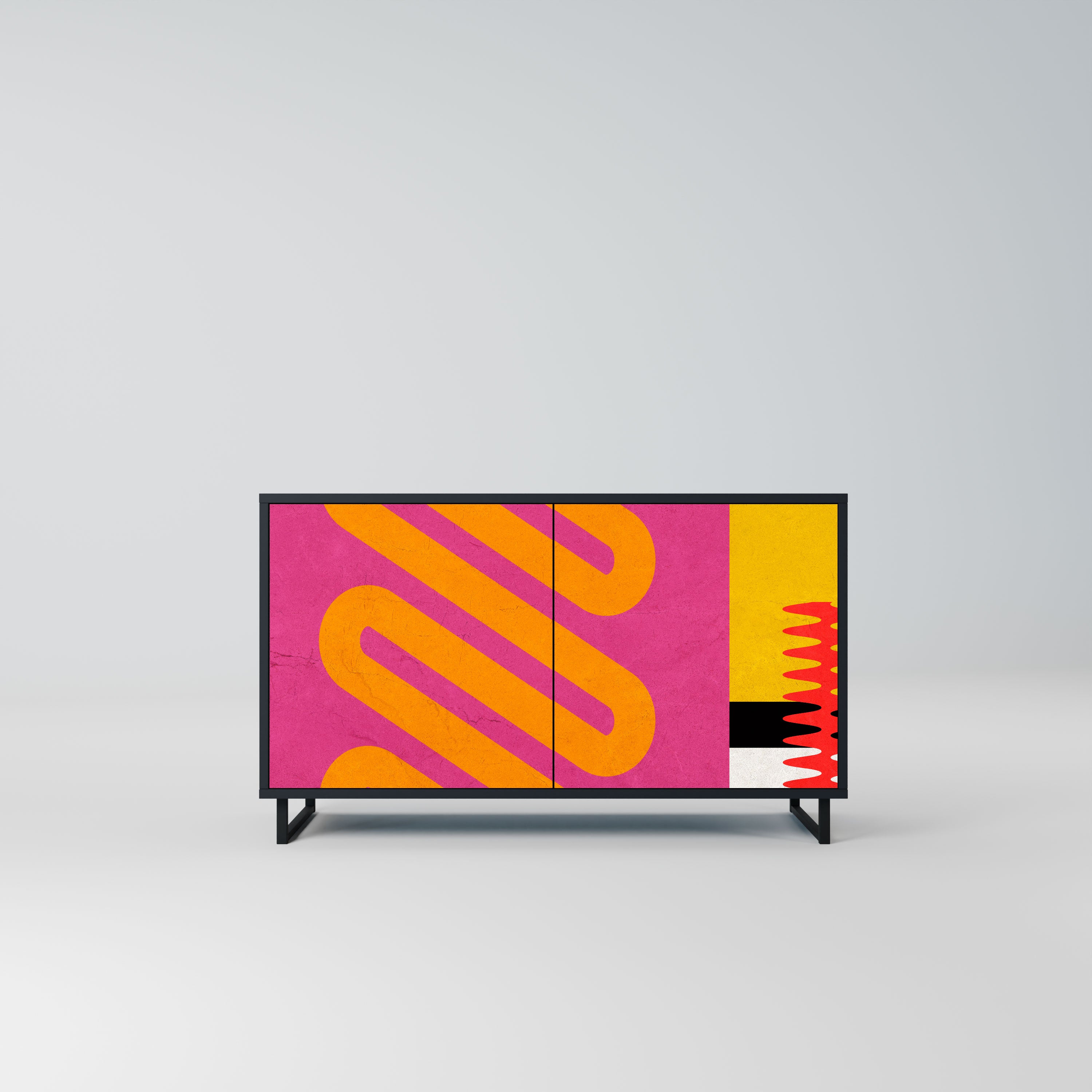 VIVID ART Komoda 2-drzwiowa korpus Czarny