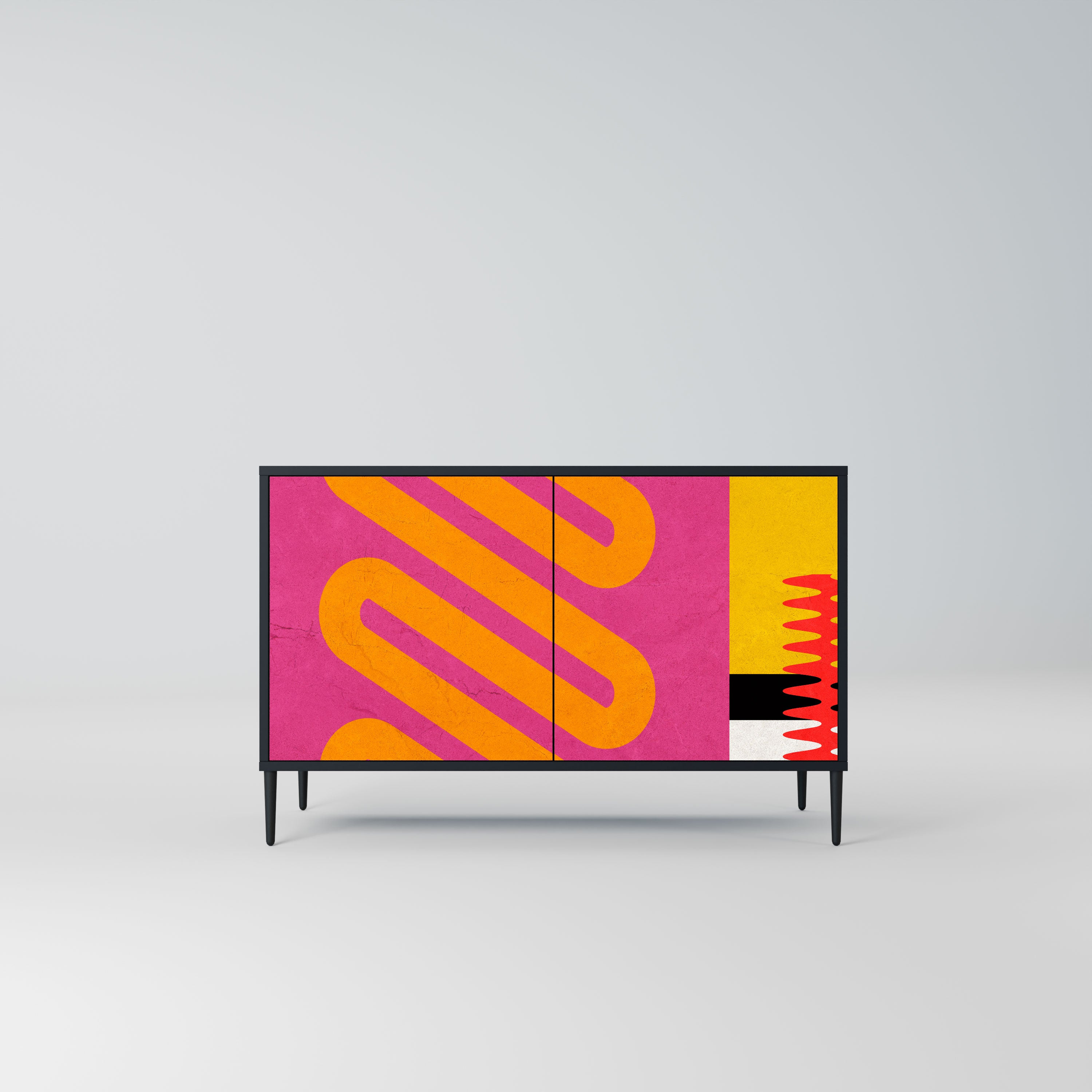 VIVID ART Komoda 2-drzwiowa korpus Czarny