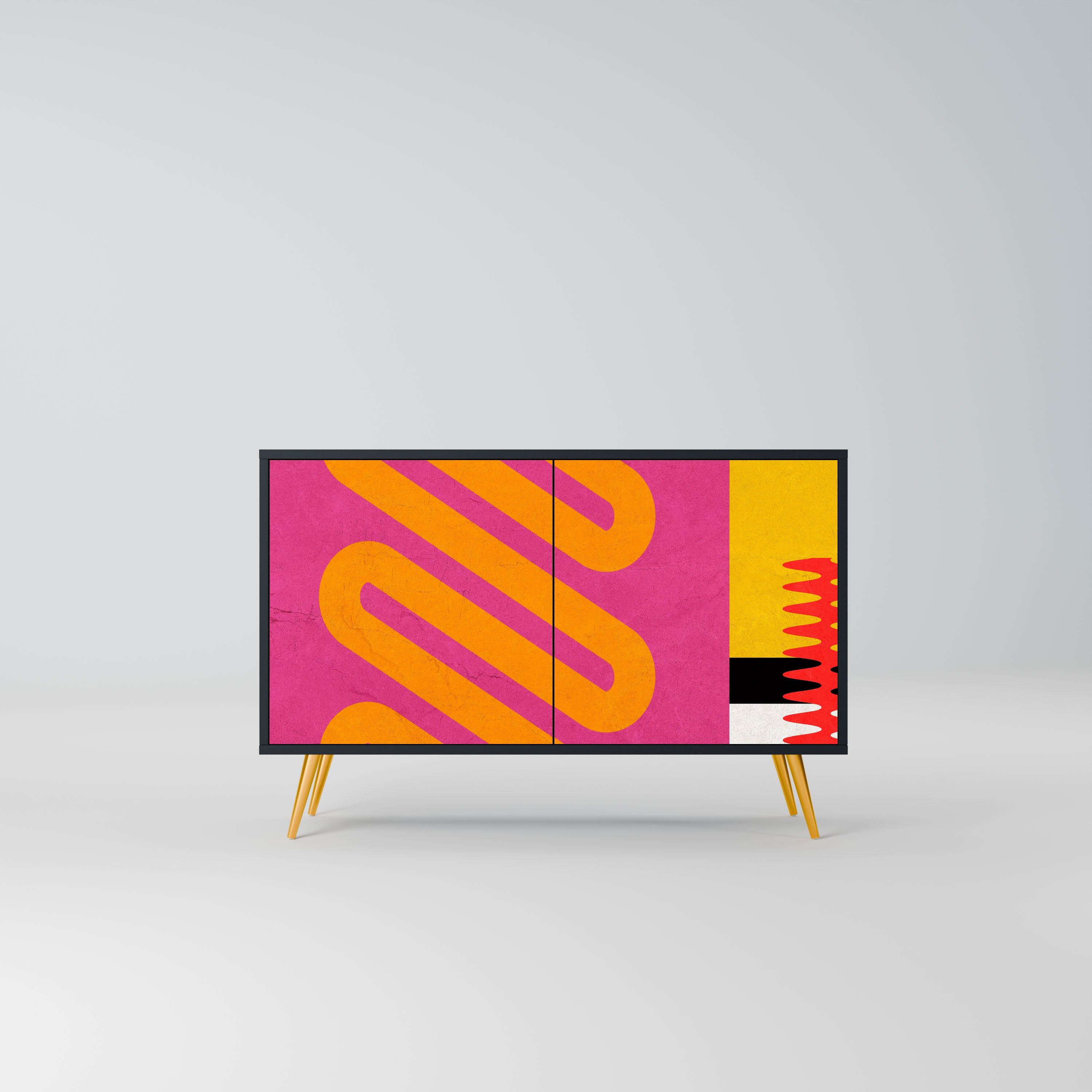 VIVID ART Komoda 2-drzwiowa korpus Czarny