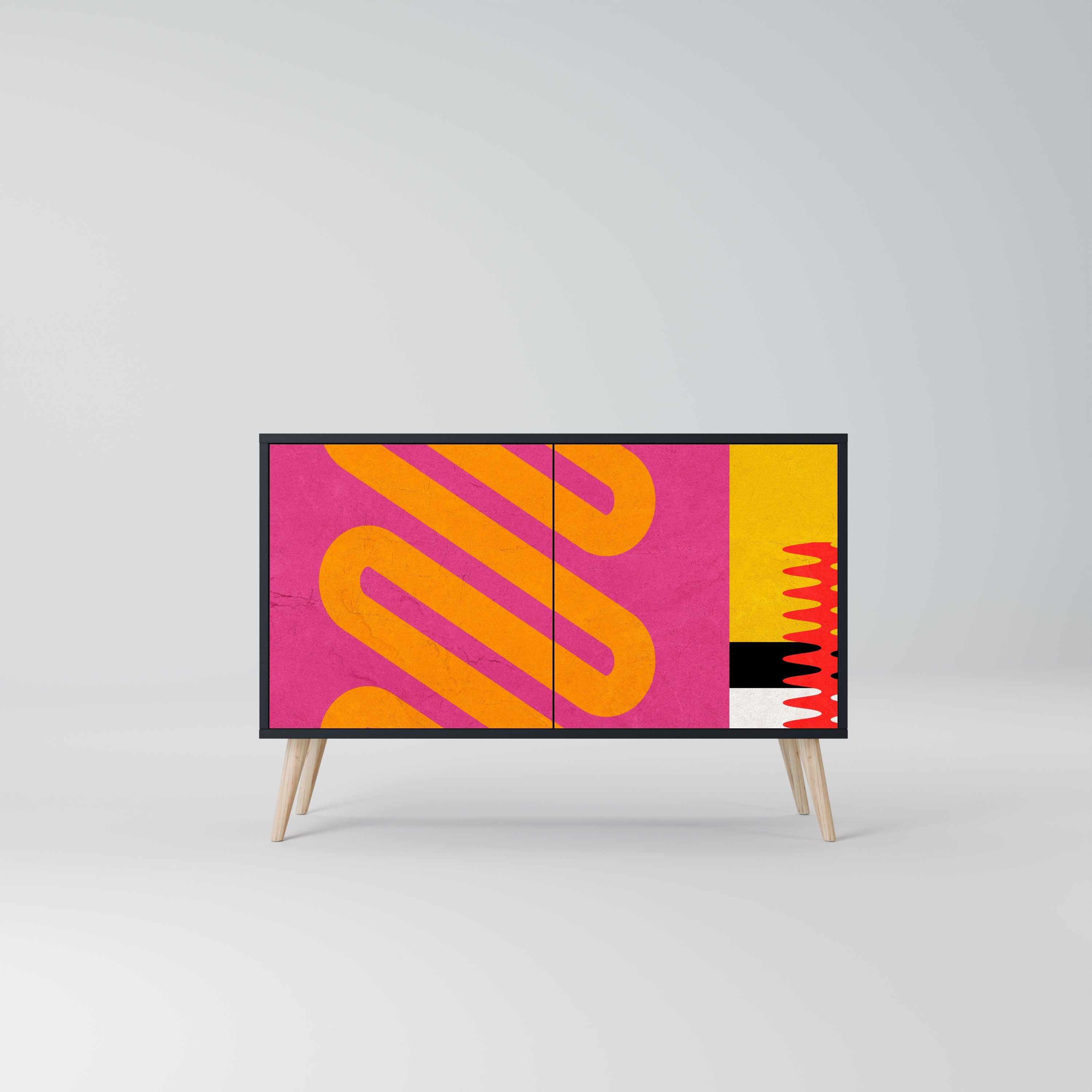 VIVID ART Komoda 2-drzwiowa korpus Czarny