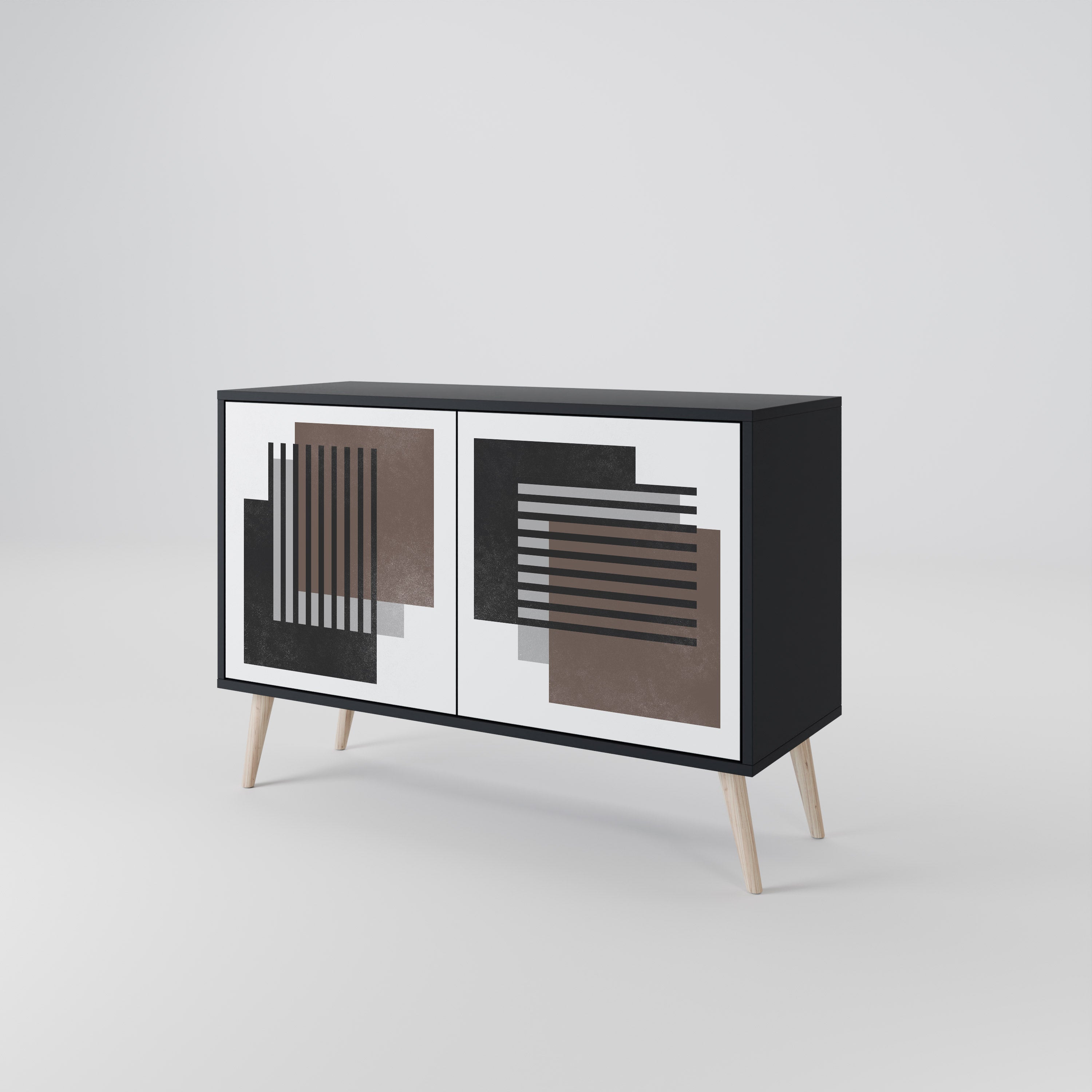 SHADOW SYNCHRONY Komoda 2-drzwiowa korpus Czarny