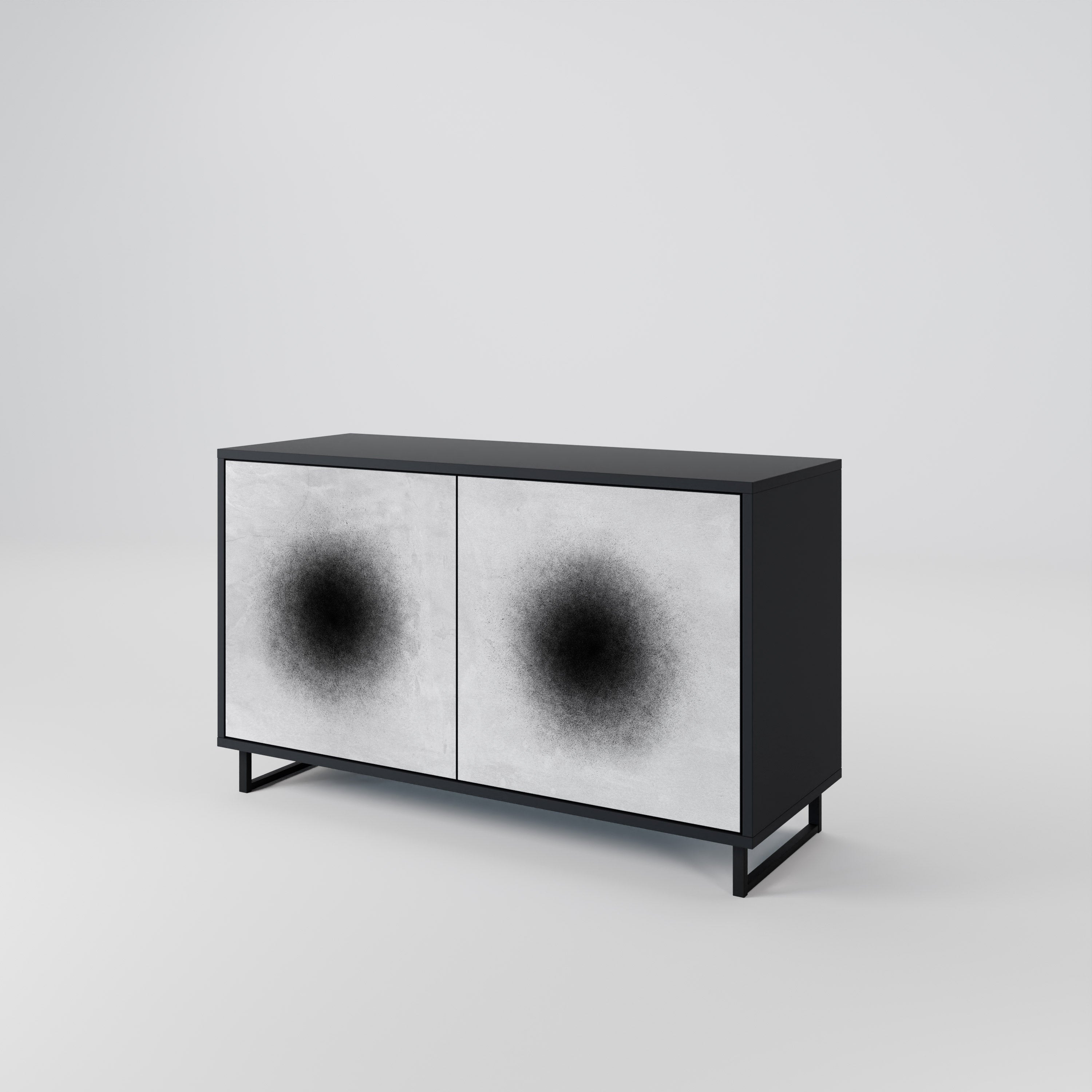 BLACK HOLE Komoda 2-drzwiowa korpus Czarny