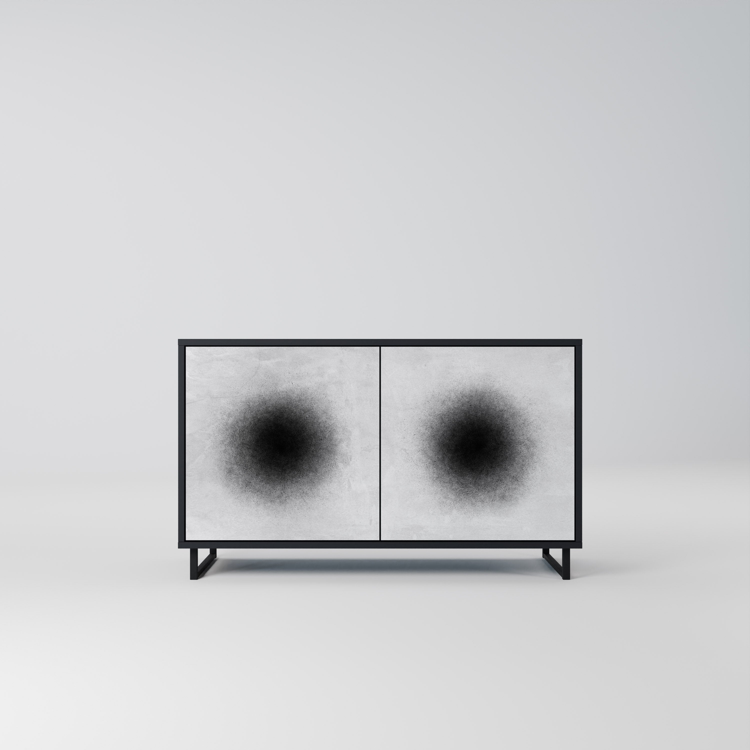 BLACK HOLE Komoda 2-drzwiowa korpus Czarny