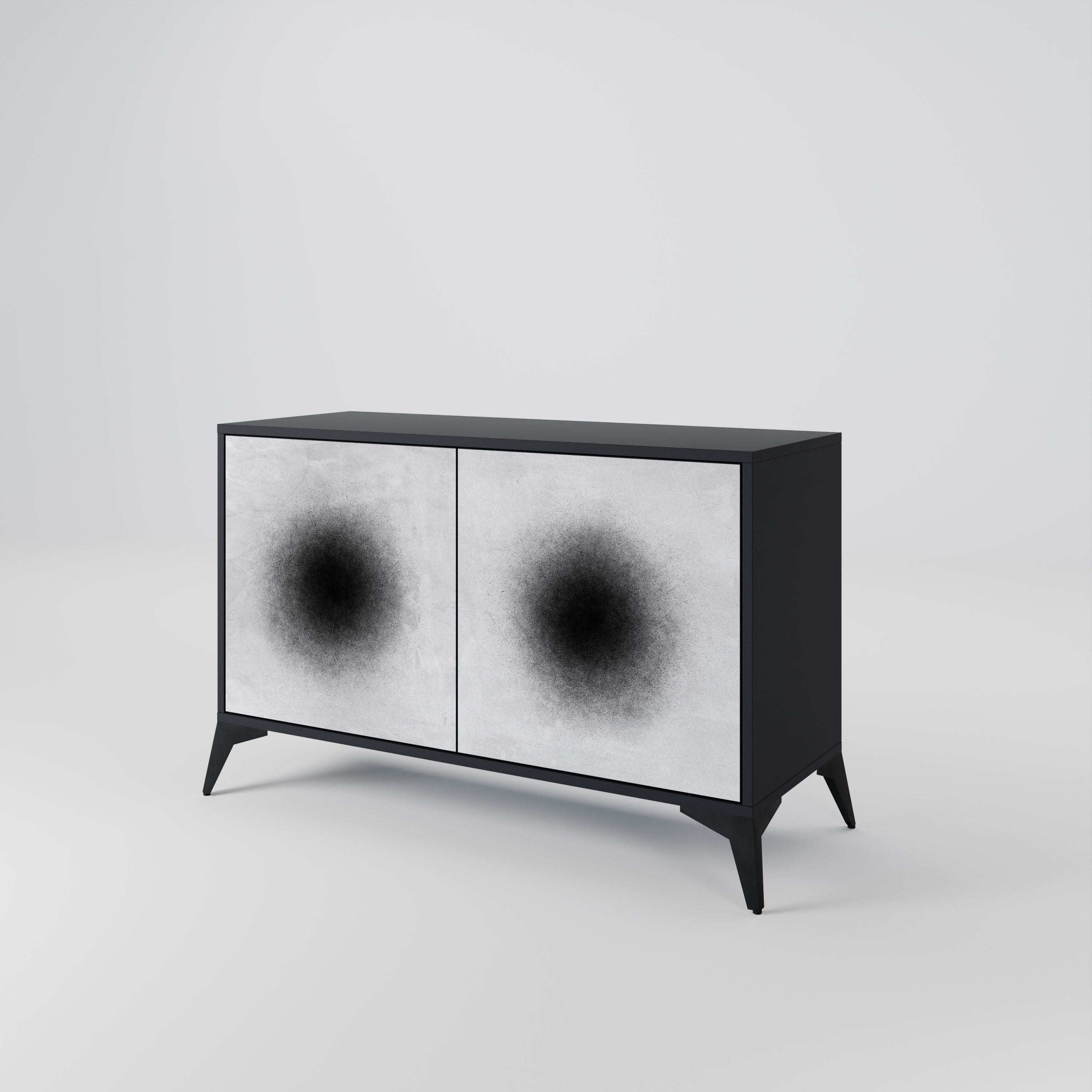 BLACK HOLE Komoda 2-drzwiowa korpus Czarny