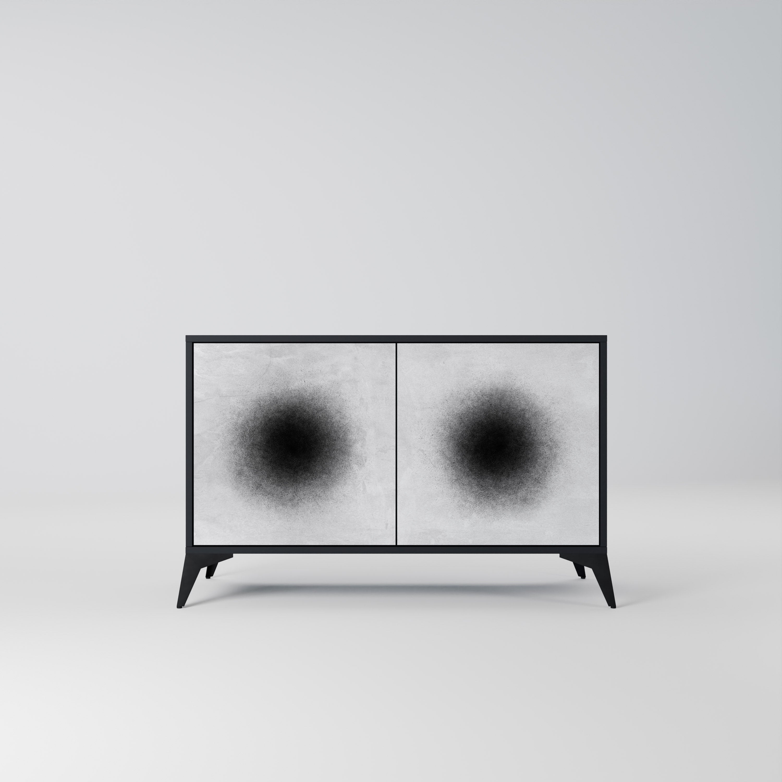 BLACK HOLE Komoda 2-drzwiowa korpus Czarny