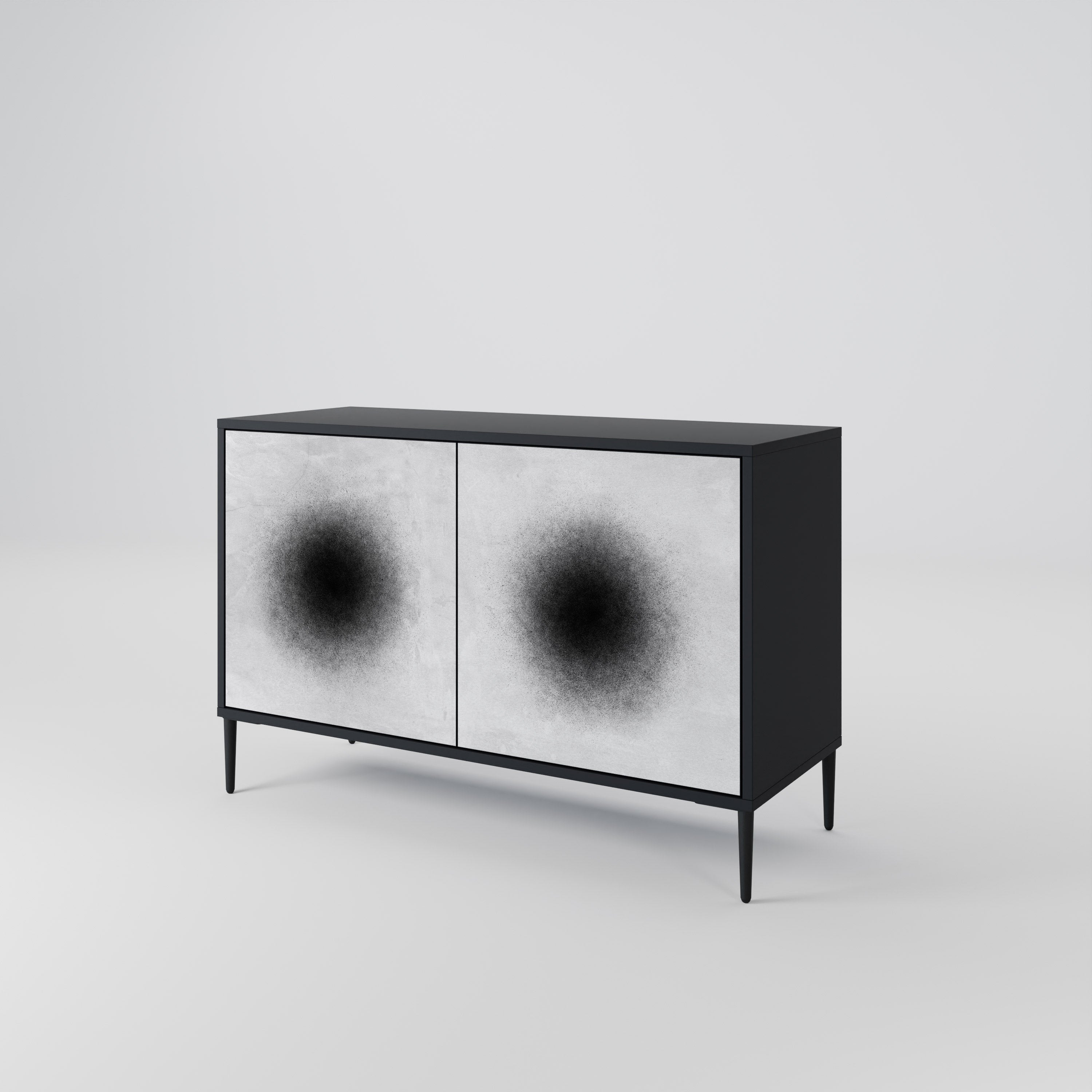 BLACK HOLE Komoda 2-drzwiowa korpus Czarny
