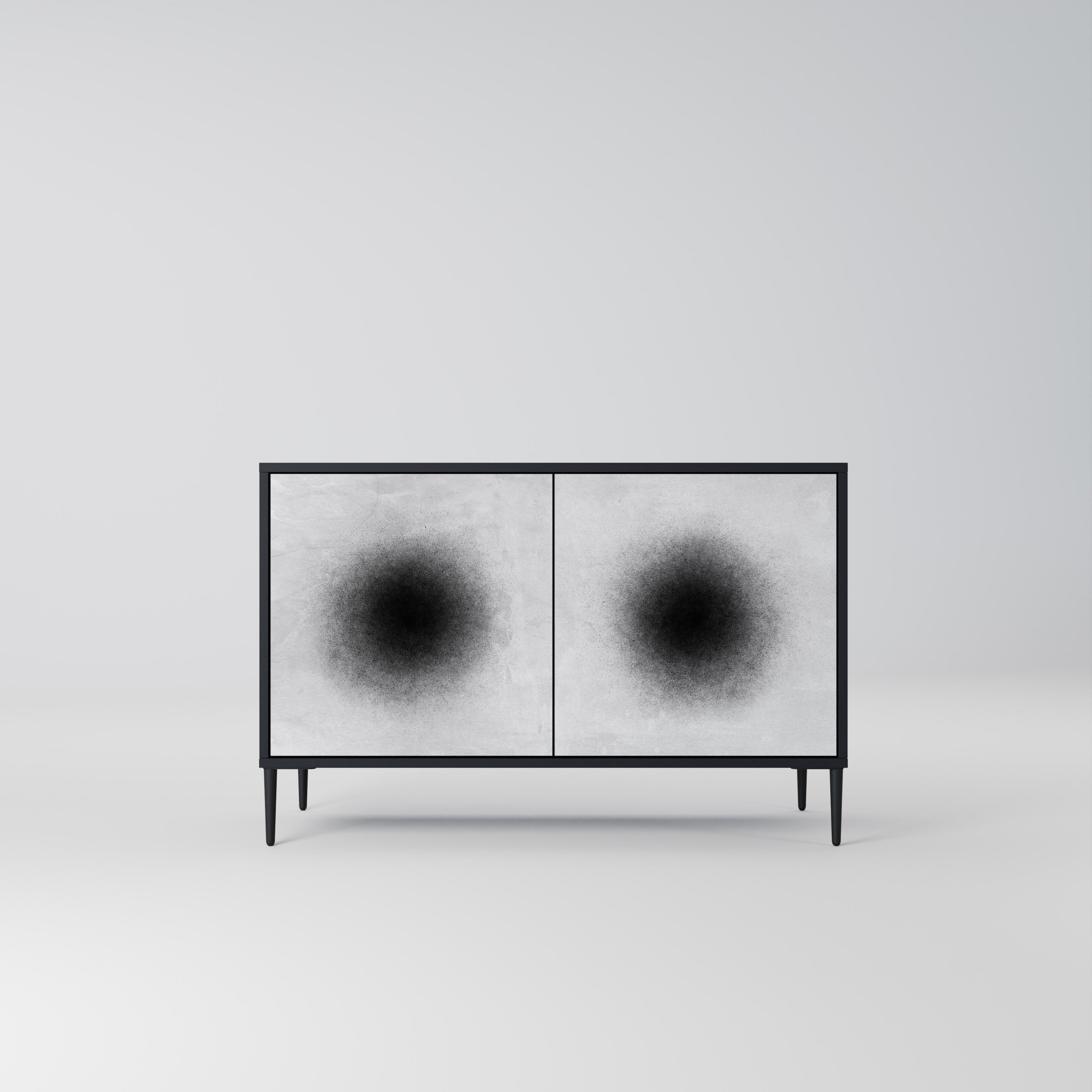BLACK HOLE Komoda 2-drzwiowa korpus Czarny