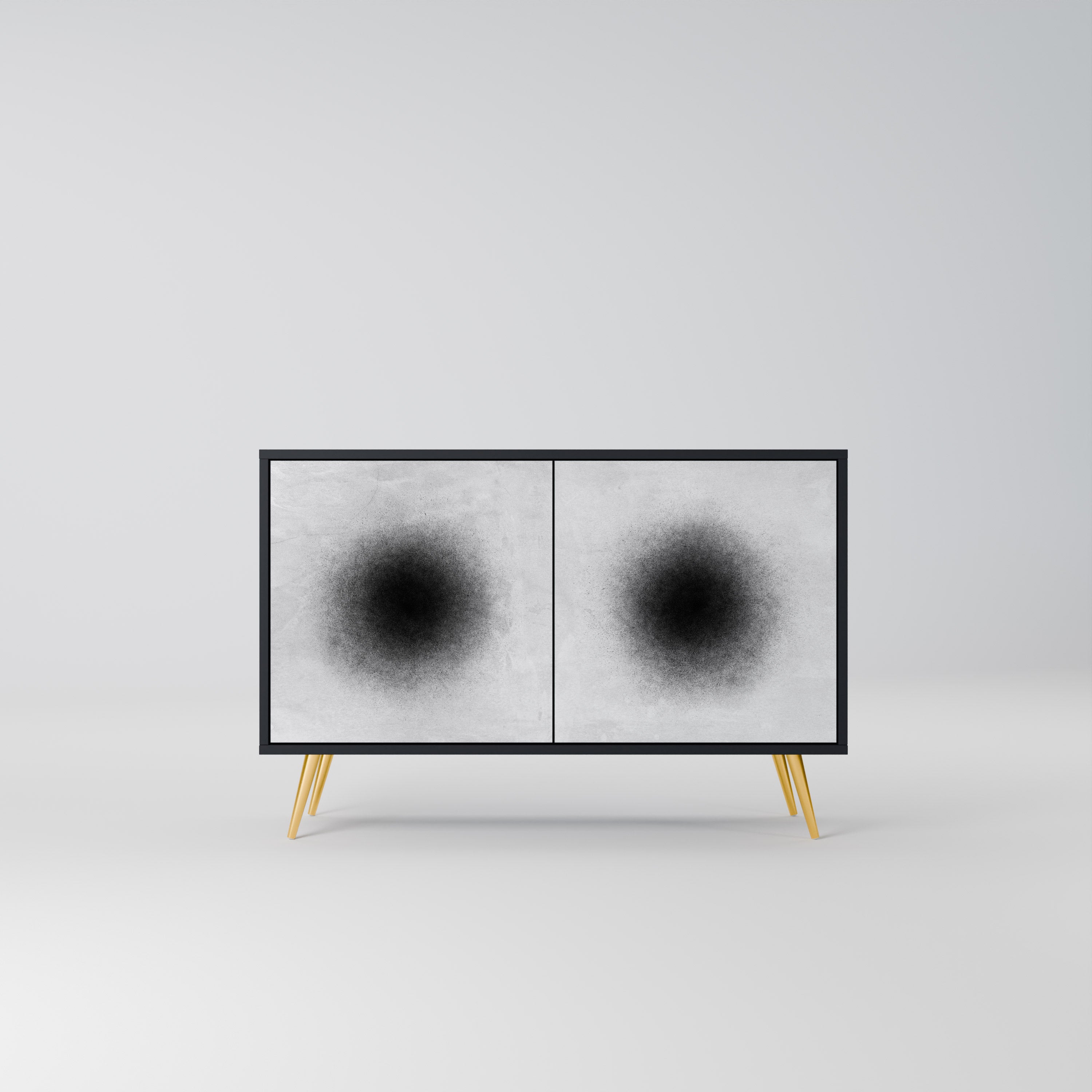 BLACK HOLE Komoda 2-drzwiowa korpus Czarny