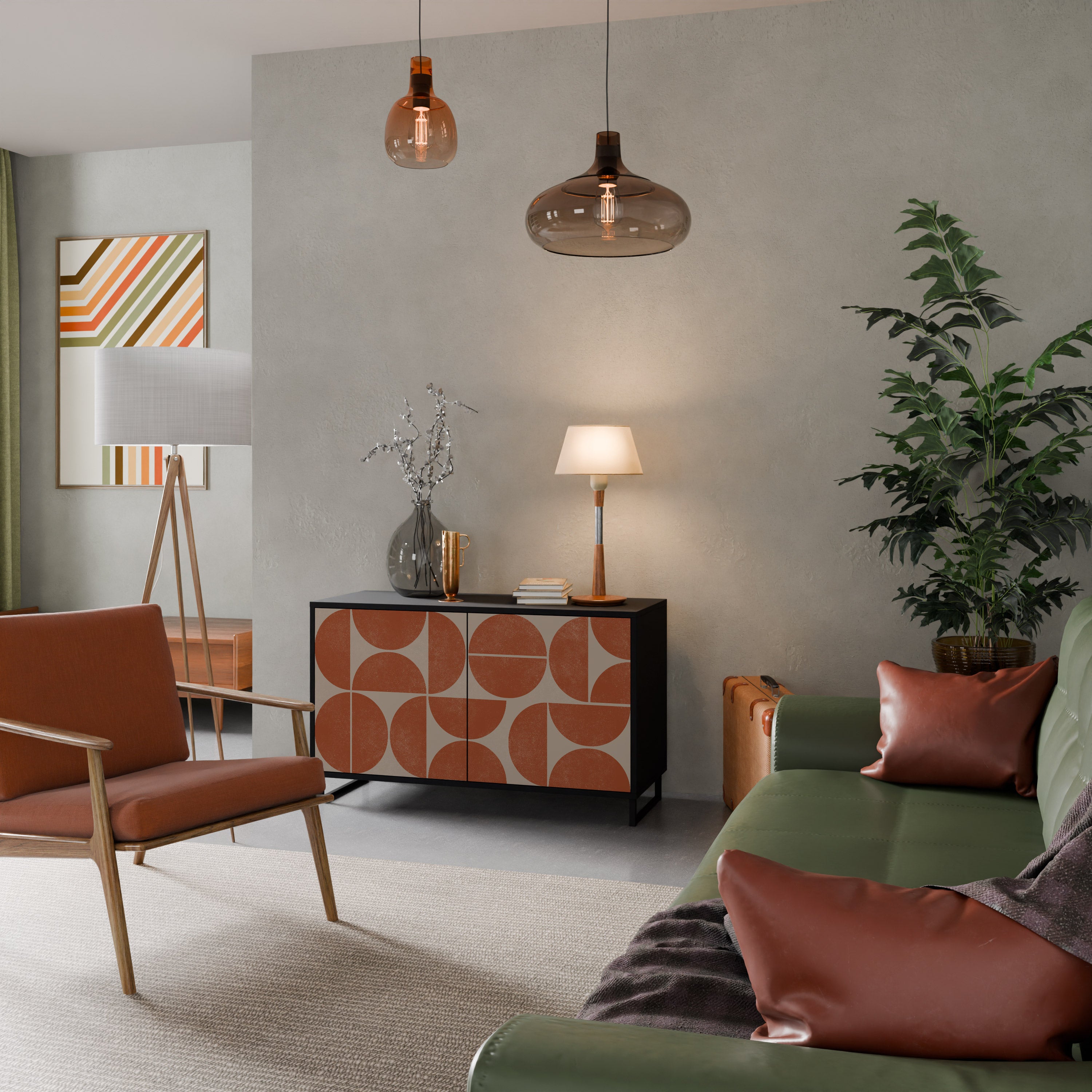 REPETITION COMPULSION Komoda 2-drzwiowa korpus Czarny